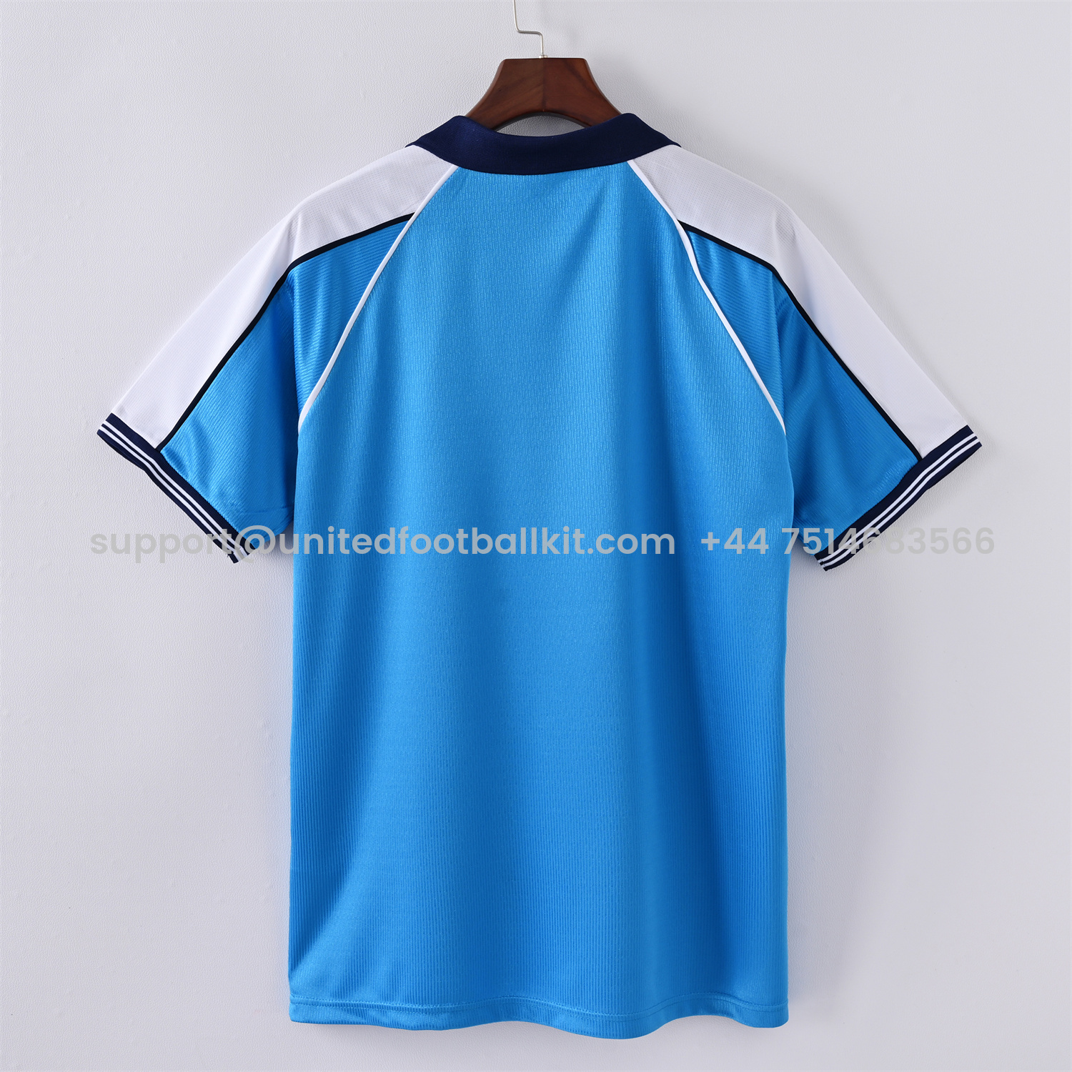 Unitedfootballkit.com | Retro Manchester City 1999-01 Home Stadium Jersey -Customize Name, Number and Patch | Worldwide Shipping