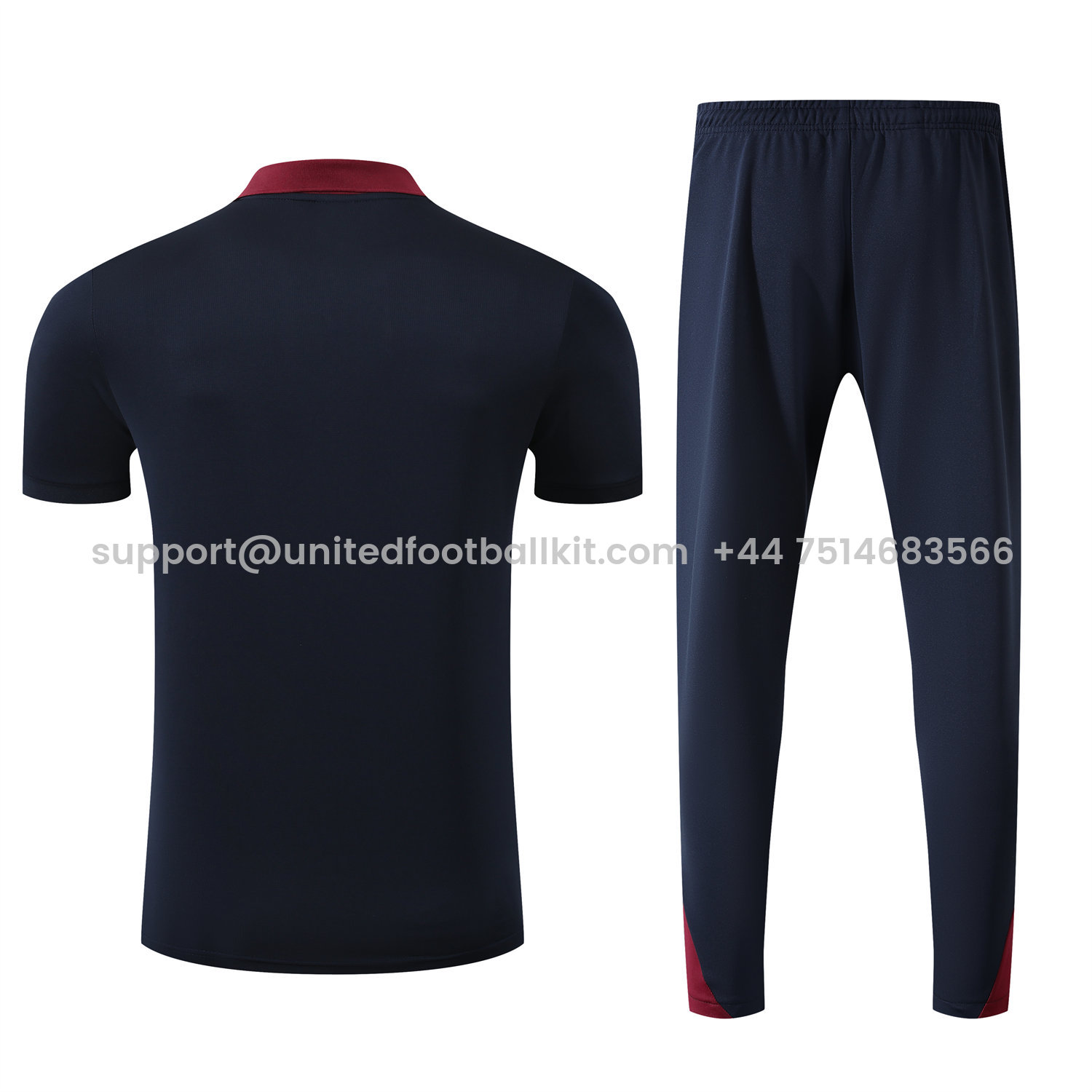 Unitedfootballkit.com | England 25-26 POLO Short-Sleeve Training Set - Deep Blue Top and Pants -Customize Name, Number and Patch | Worldwide Shipping