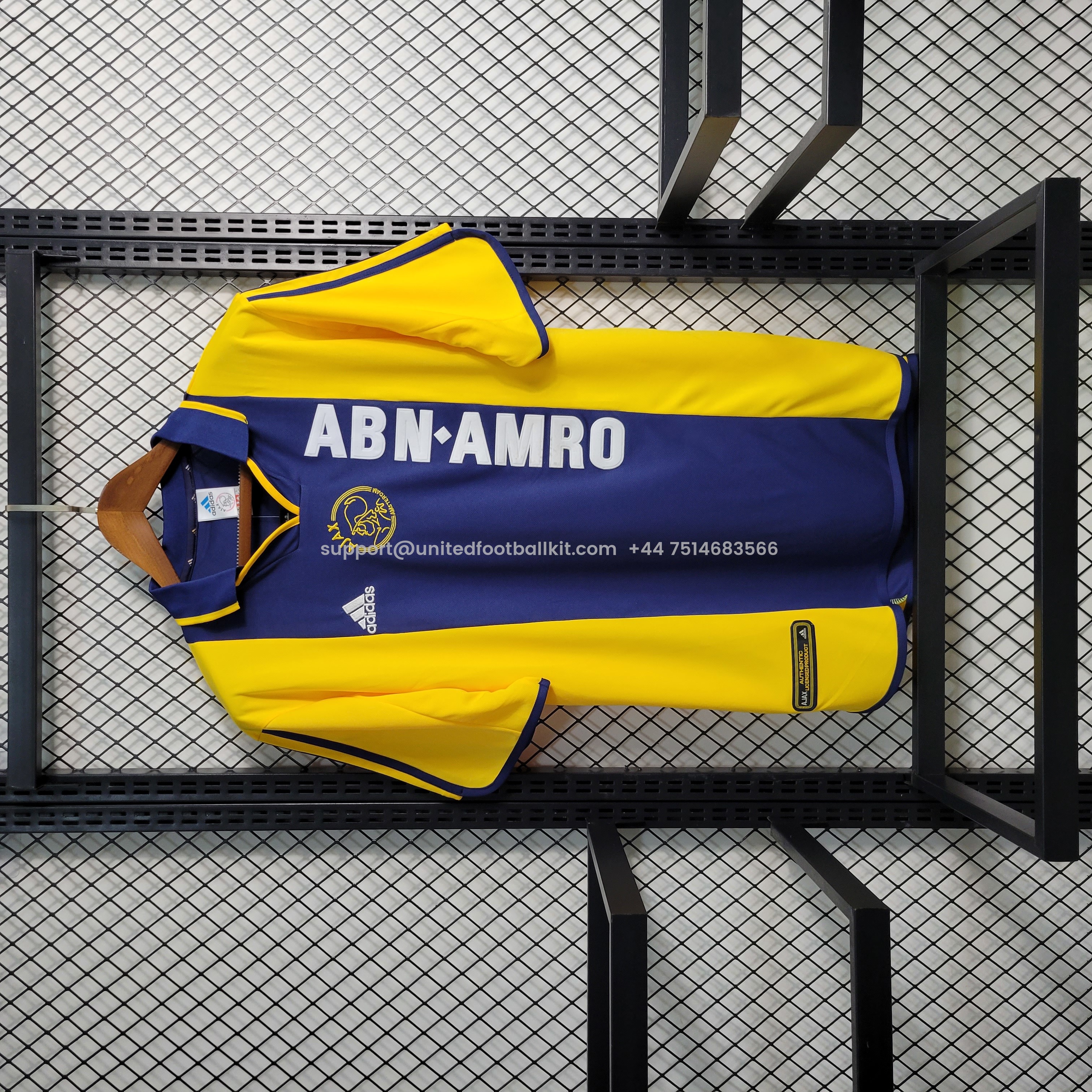 Unitedfootballkit.com | Retro Ajax 2000-01 Away Jersey -Customize Name, Number and Patch | Worldwide Shipping