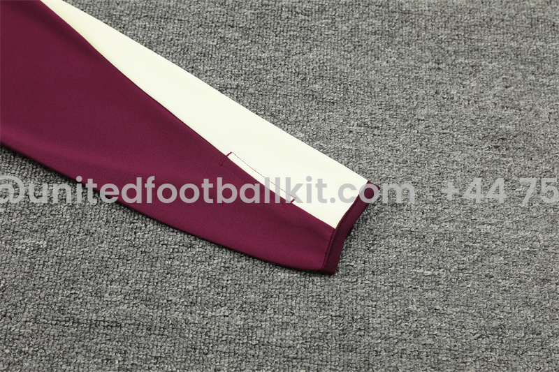 Unitedfootballkit.com | Bayern Munich 24-25 Long Sleeve Training Set - Red -Customize Name, Number and Patch | Worldwide Shipping