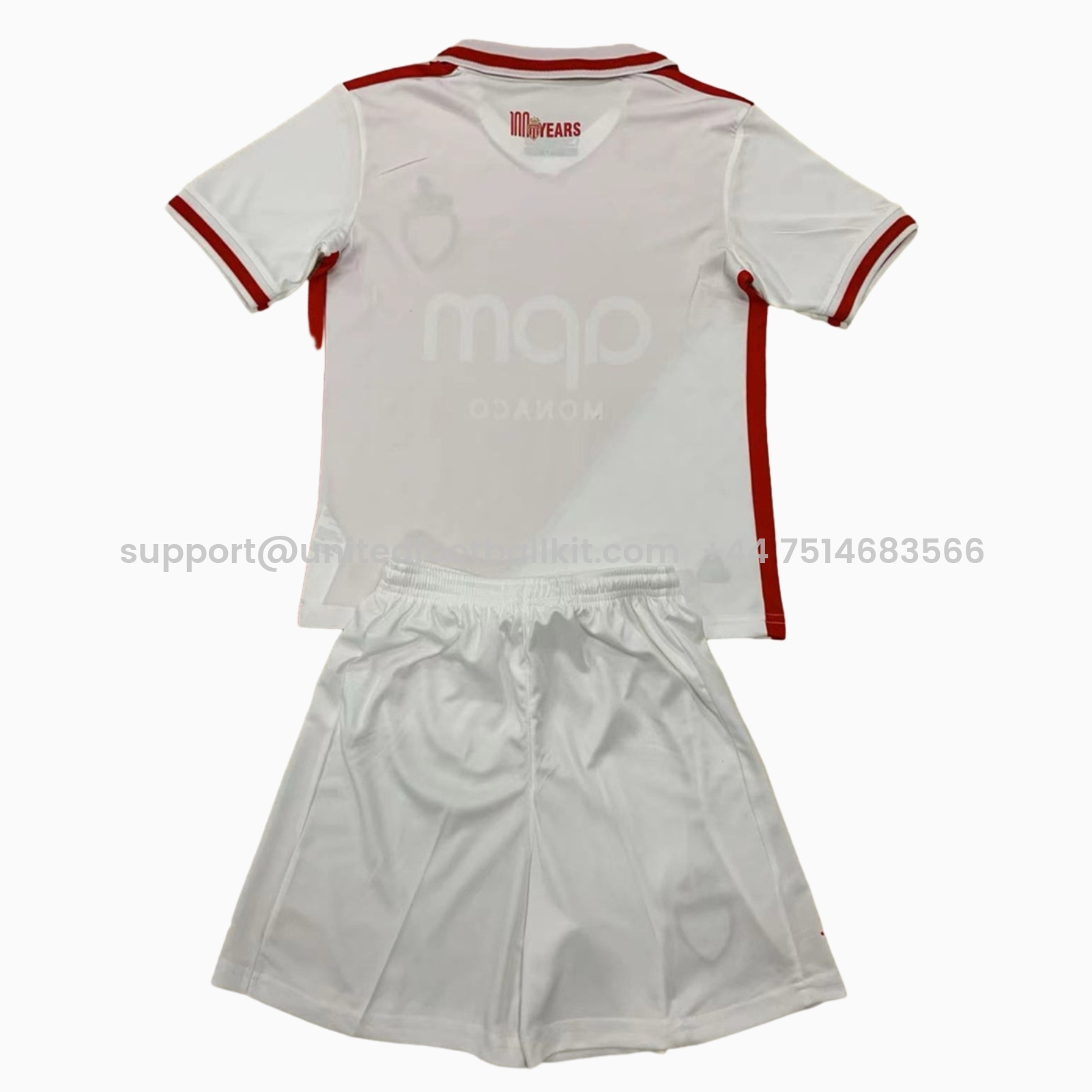 Unitedfootballkit.com | AS Monaco 24-25 Home Men's Adult Jersey Set - Fans Version -Customize Name, Number and Patch | Worldwide Shipping