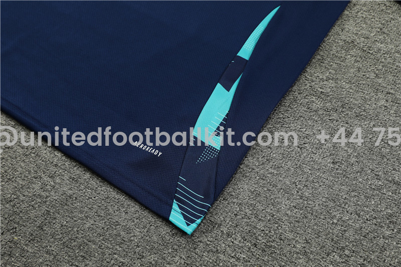 Unitedfootballkit.com | Arsenal 24-25 Short-Sleeve Training Set - Deep Blue -Customize Name, Number and Patch | Worldwide Shipping