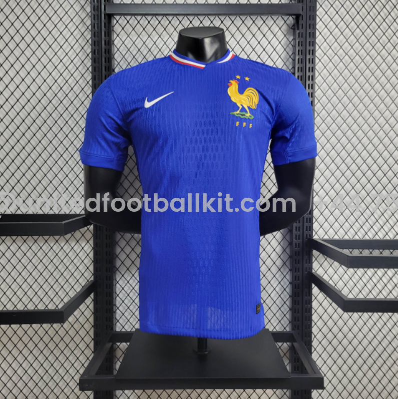 Unitedfootballkit.com | France 2024 Home Stadium Jersey - Player Version -Customize Name, Number and Patch | Worldwide Shipping