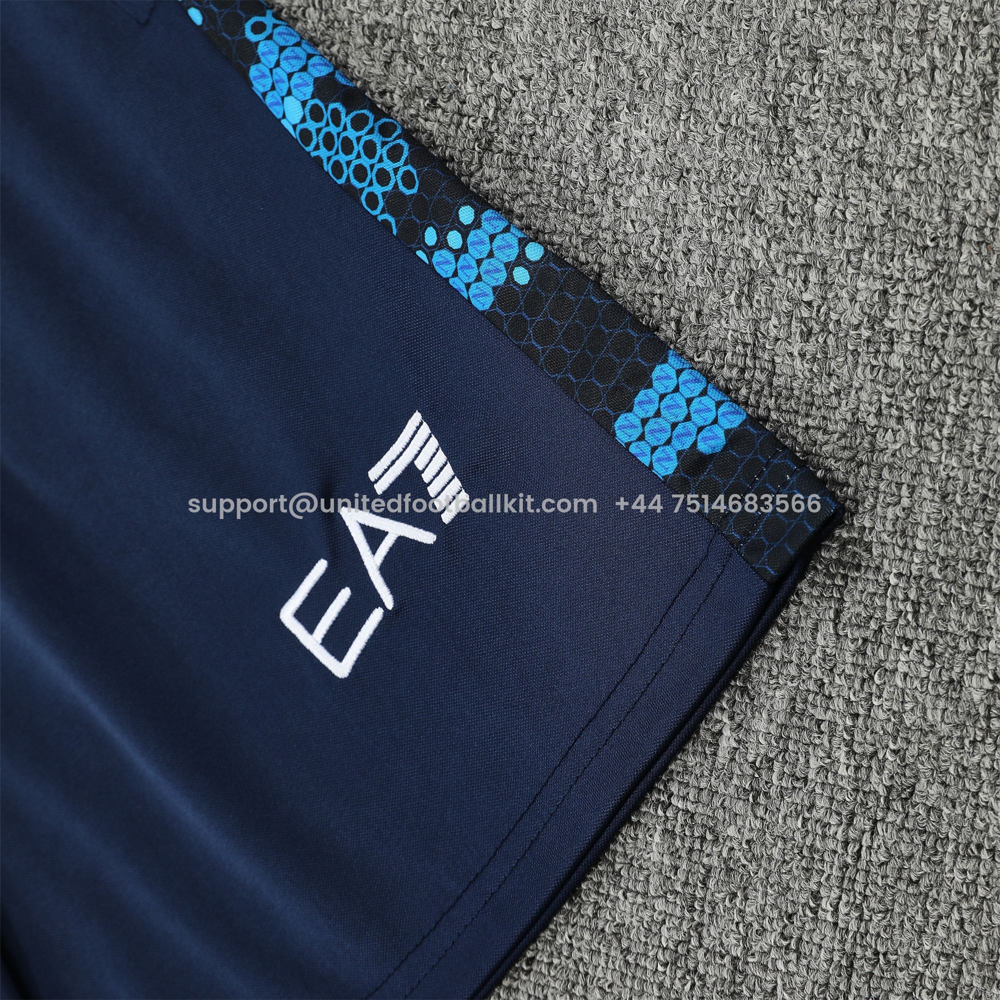 Unitedfootballkit.com | Napoli 24-25 Short-Sleeve Training Set - Blue Top & Shorts -Customize Name, Number and Patch | Worldwide Shipping