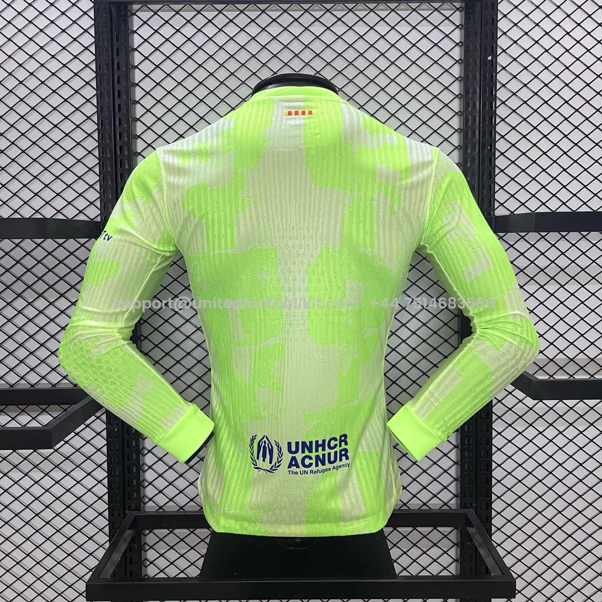 Unitedfootballkit.com | Barcelona 24-25 Third Long Sleeve Jersey with Big Logo - Player Version -Customize Name, Number and Patch | Worldwide Shipping