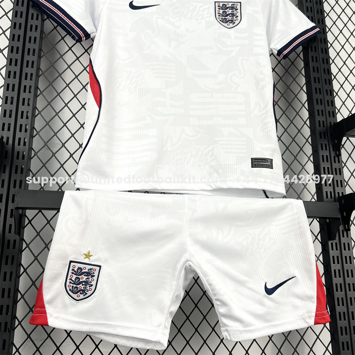 Unitedfootballkit.com | England 2026 Home White Kids Kit -Customize Name, Number and Patch | Worldwide Shipping