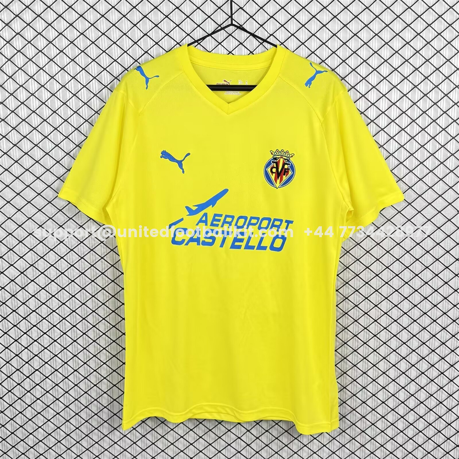 Unitedfootballkit.com | Retro Villarreal 2008-09 Home Jersey -Customize Name, Number and Patch | Worldwide Shipping
