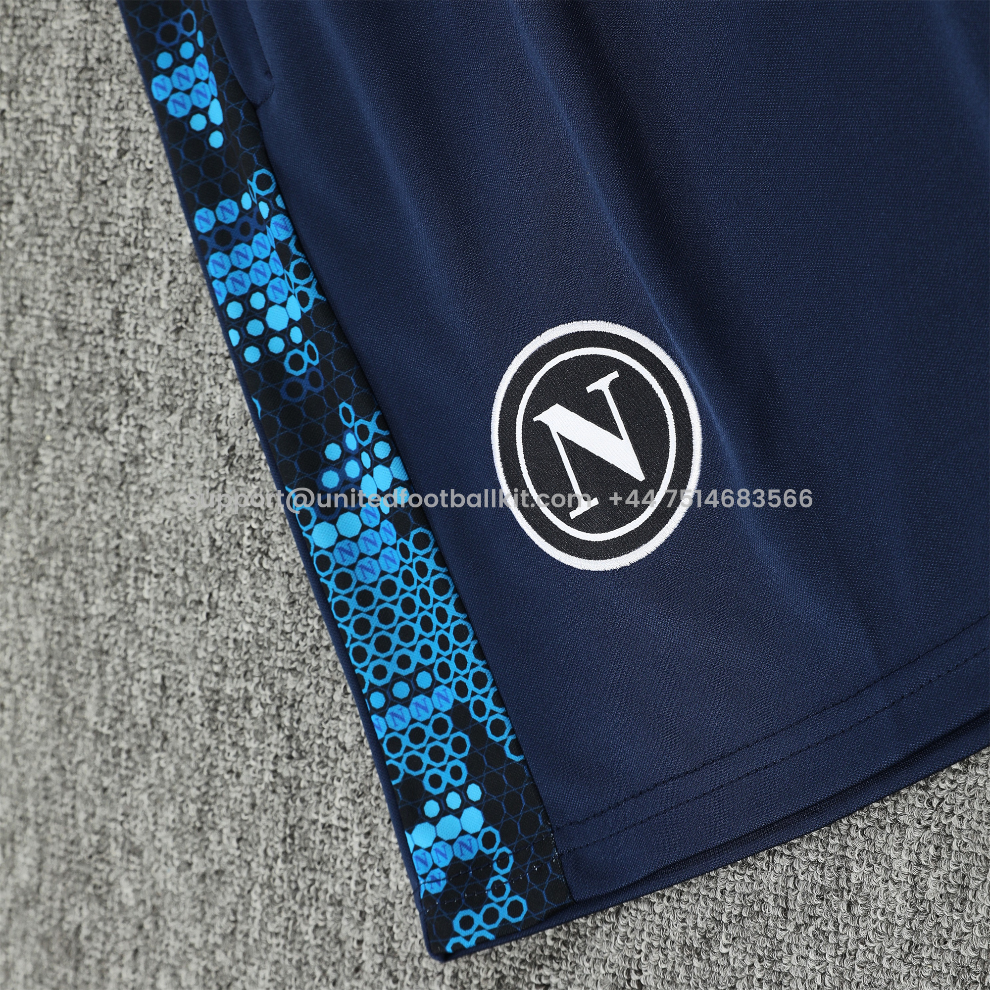 Unitedfootballkit.com | Napoli 24-25 Vest Training Set - Blue Vest & Shorts -Customize Name, Number and Patch | Worldwide Shipping