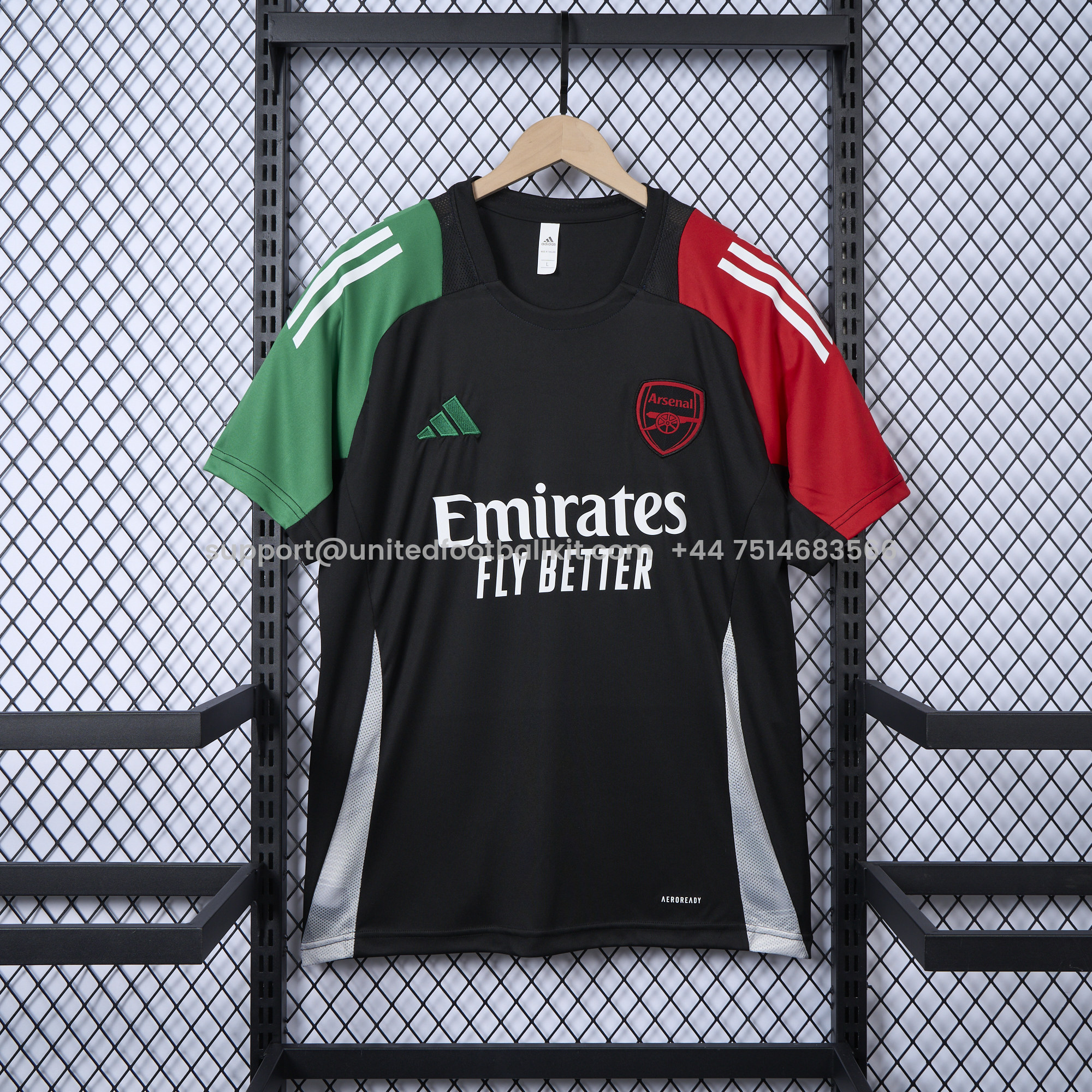 Unitedfootballkit.com | Arsenal 24-25 Black Training Jersey - Fans Version -Customize Name, Number and Patch | Worldwide Shipping