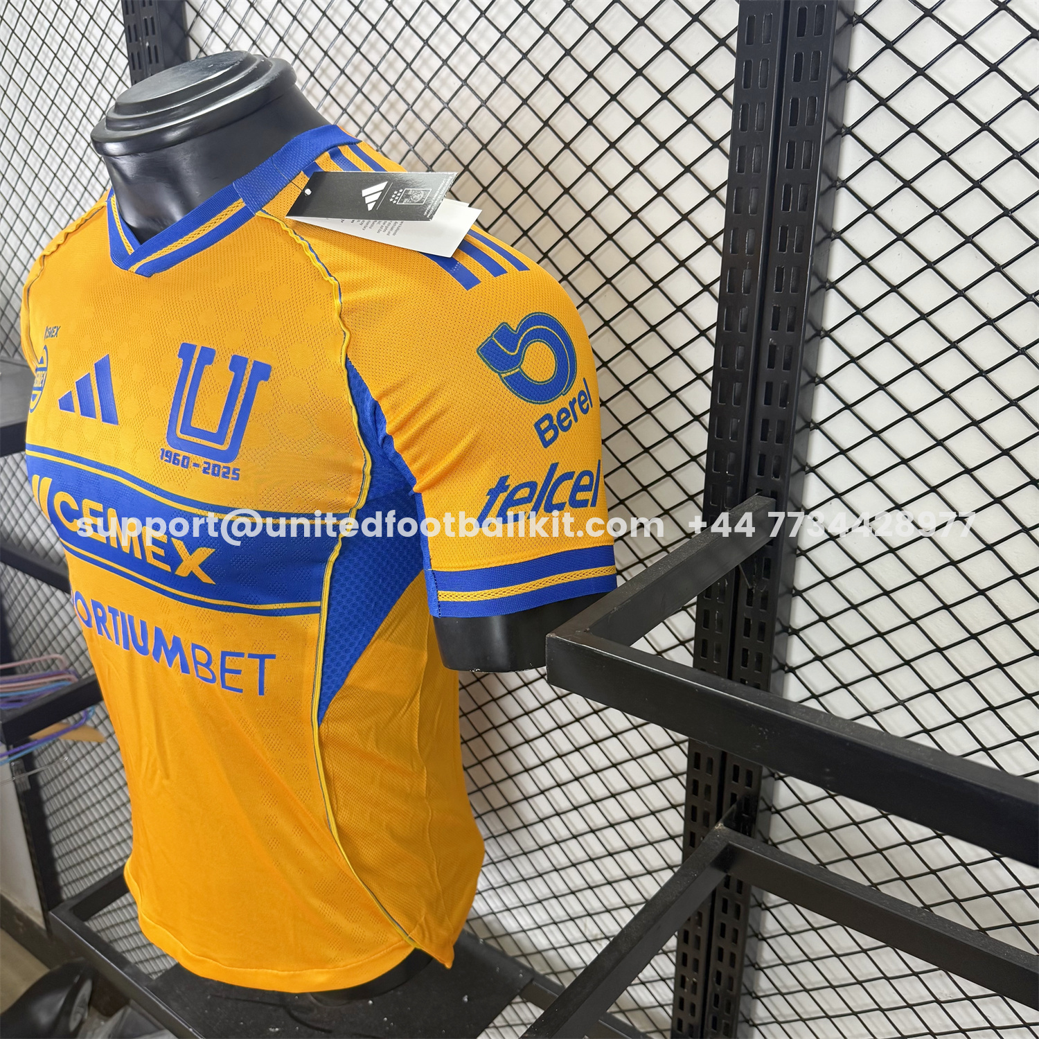 Unitedfootballkit.com | Tigres UANL 25-26 Home Jersey With All Sponsors - Player Version -Customize Name, Number and Patch | Worldwide Shipping