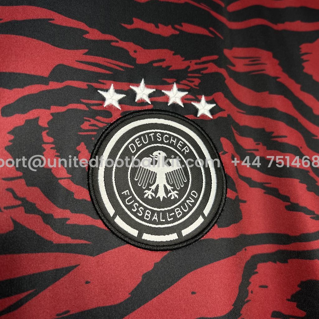 Unitedfootballkit.com | Germany 2024 Euro Red Pre-match Training Jersey - Fans Version -Customize Name, Number and Patch | Worldwide Shipping