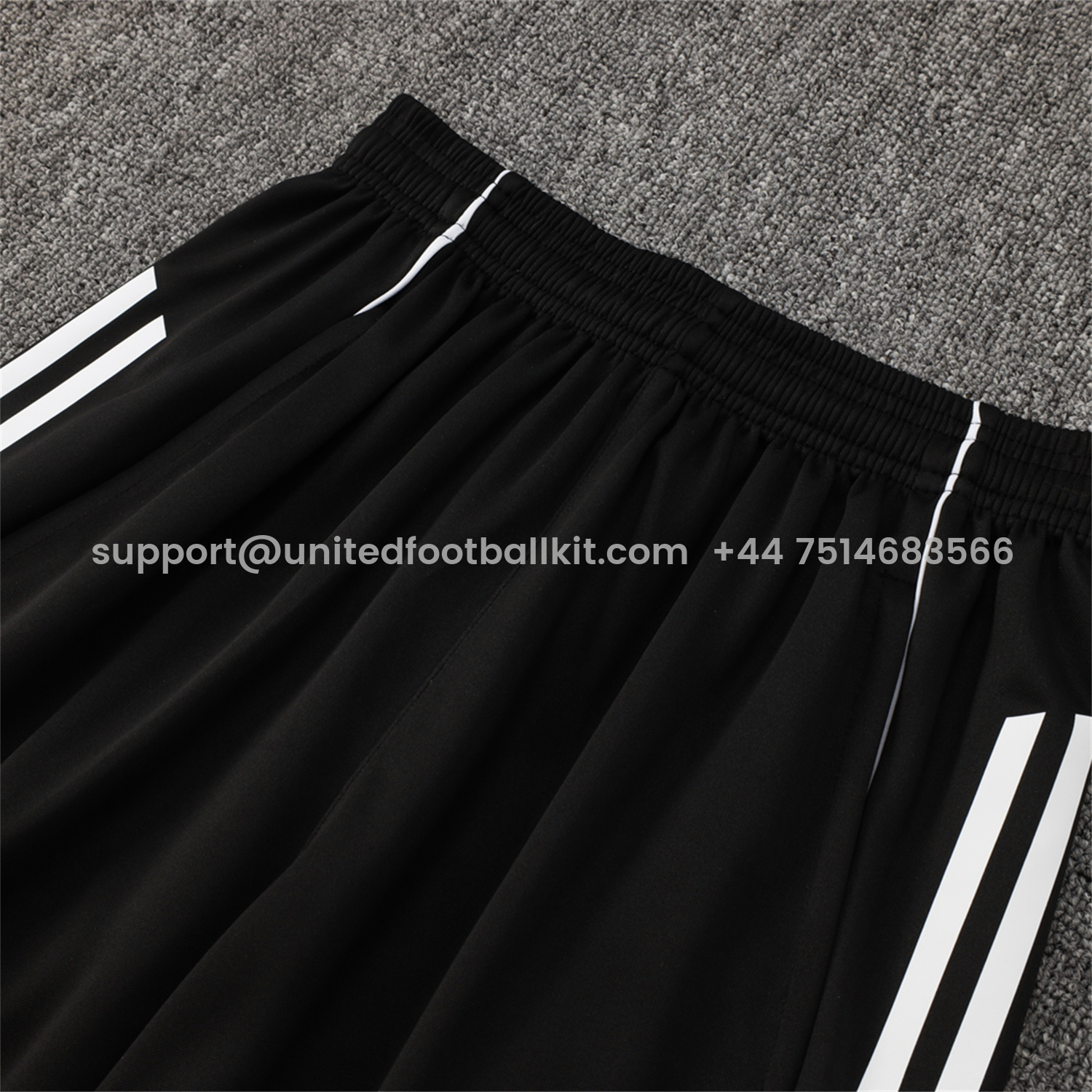 Unitedfootballkit.com | Real Madrid 25-26 Vest Training Set - Black Vest and Black Shorts -Customize Name, Number and Patch | Worldwide Shipping