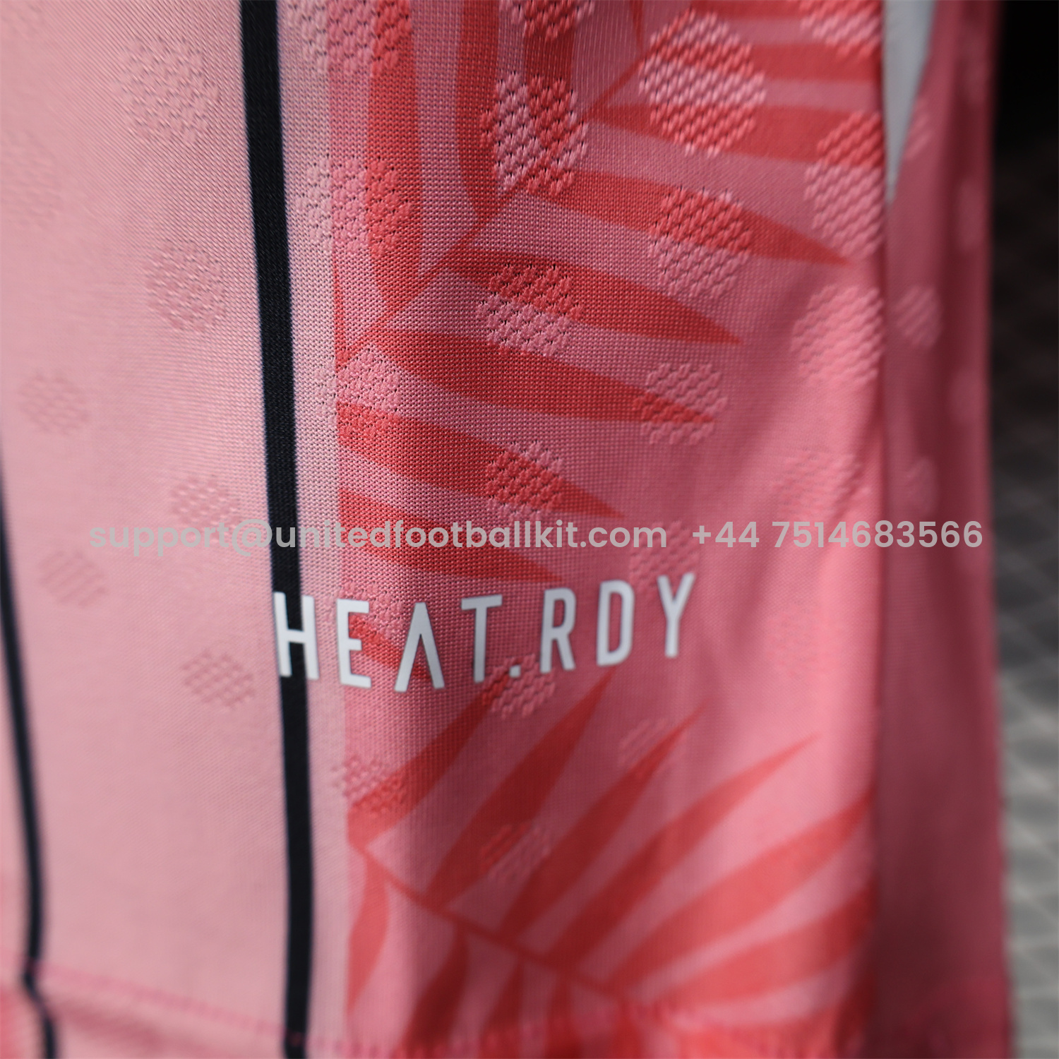 Unitedfootballkit.com | INT M.A.M 25-26 Pink Stripes and Leaves Pattern Special Jersey - Player Version -Customize Name, Number and Patch | Worldwide Shipping