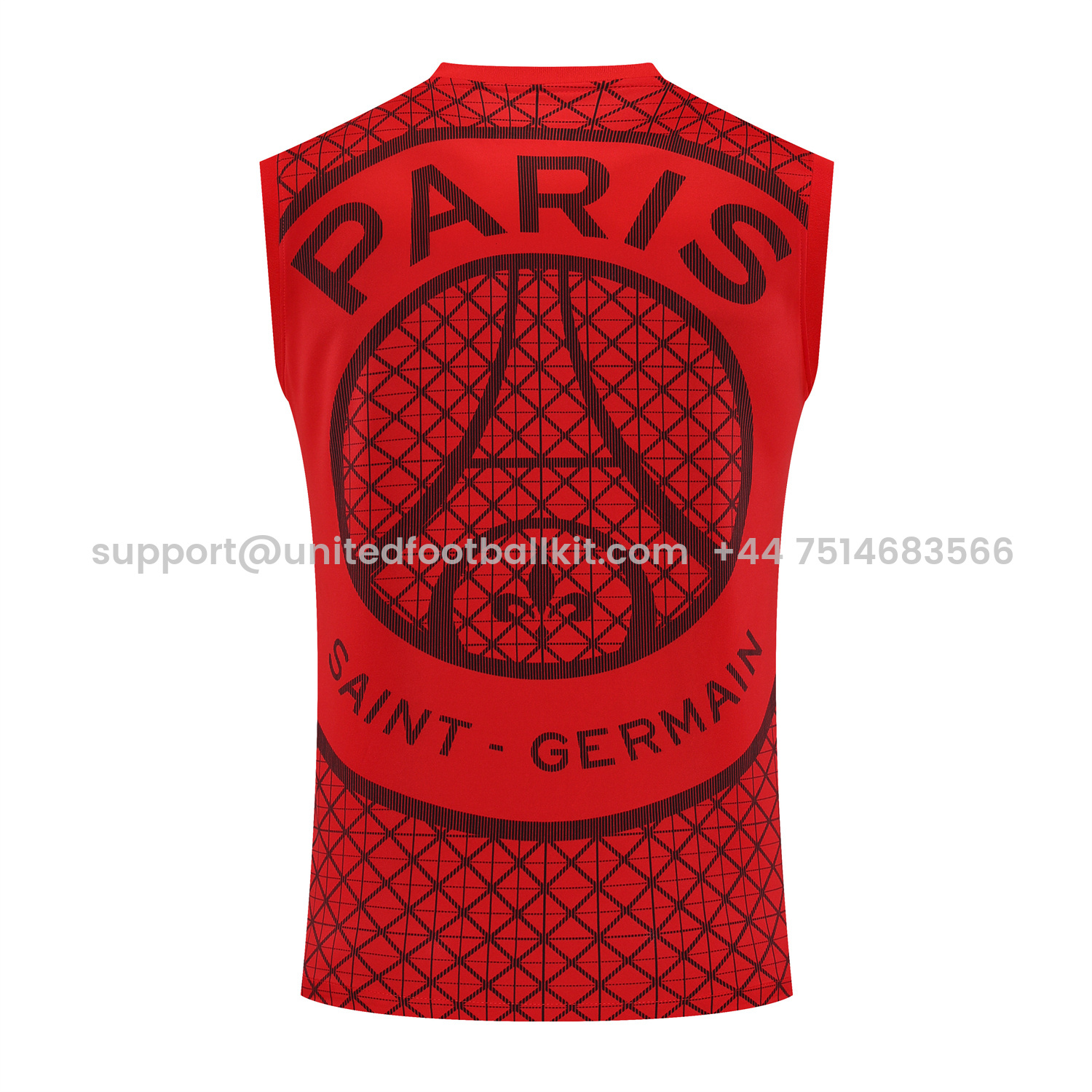 Unitedfootballkit.com | Paris Saint-Germain PSG 25-26 Vest Training Set - Red Vest & Deep Blue Shorts -Customize Name, Number and Patch | Worldwide Shipping