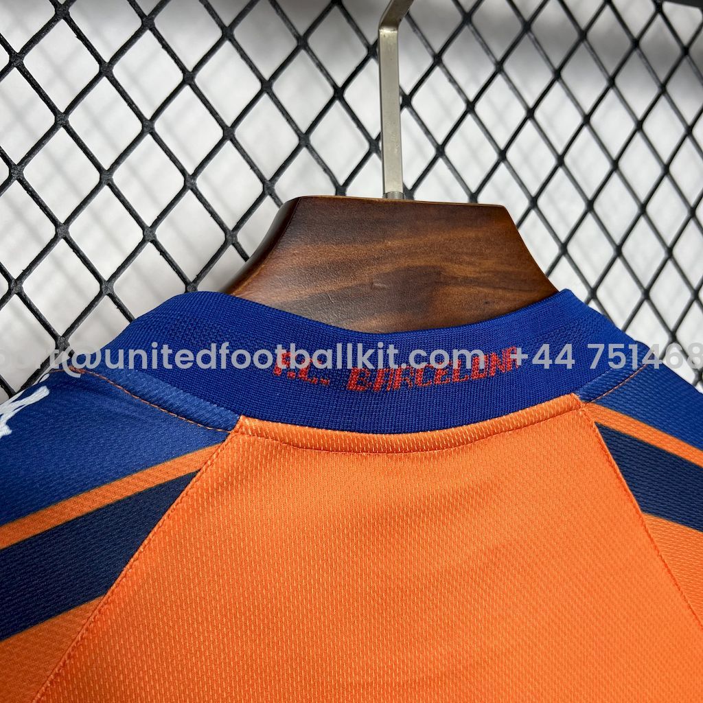 Unitedfootballkit.com | Retro Barcelona 1997-98 Away Jersey -Customize Name, Number and Patch | Worldwide Shipping