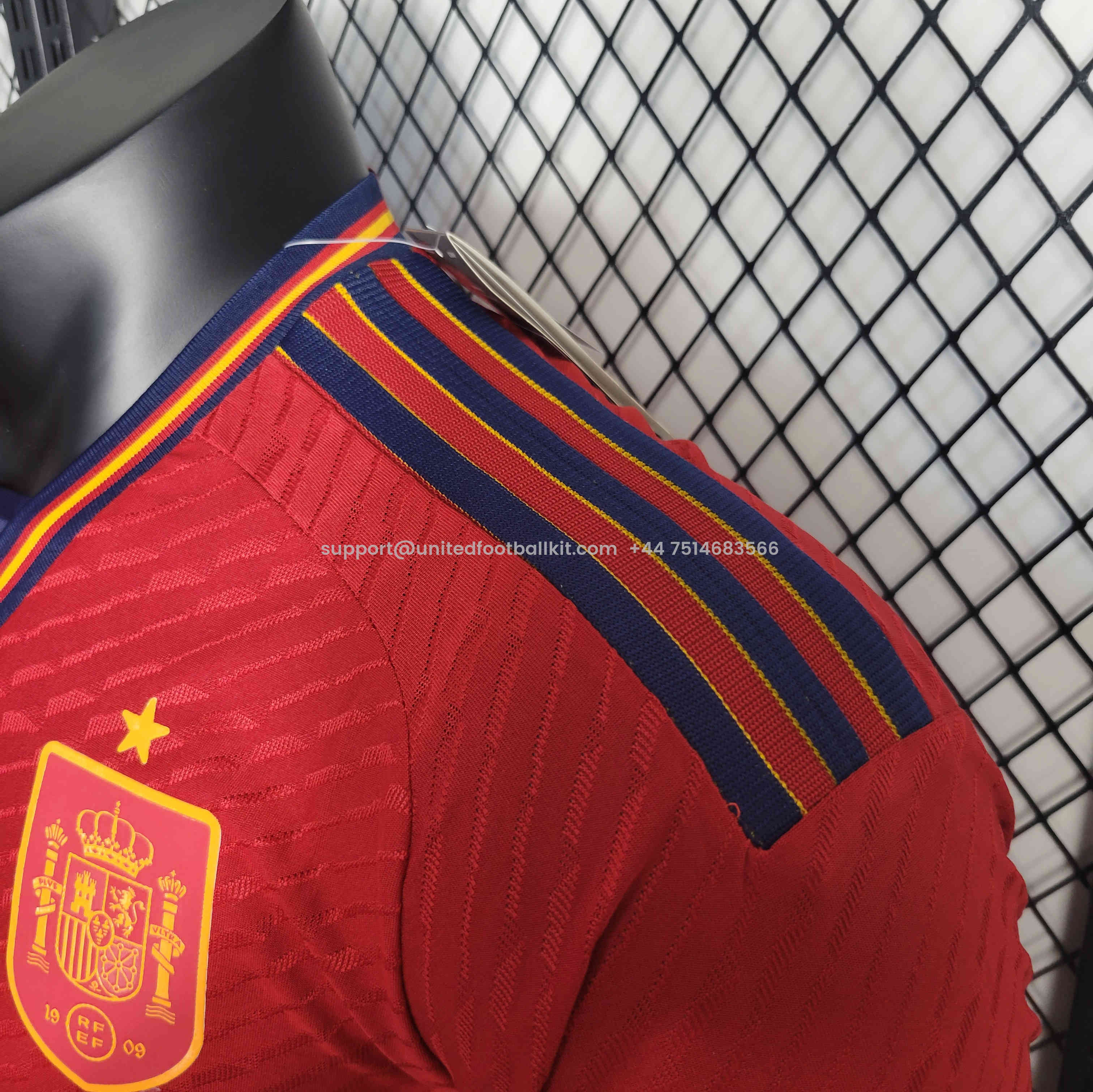 Unitedfootballkit.com | Spain 22-23 Home Jersey - Player Version -Customize Name, Number and Patch | Worldwide Shipping