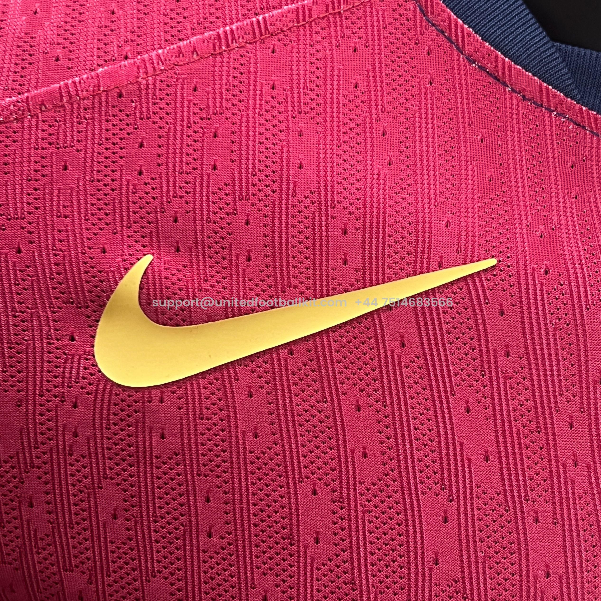 Unitedfootballkit.com | Barcelona 24-25 Home Long Sleeve Jersey with Big Logo - Player Version -Customize Name, Number and Patch | Worldwide Shipping