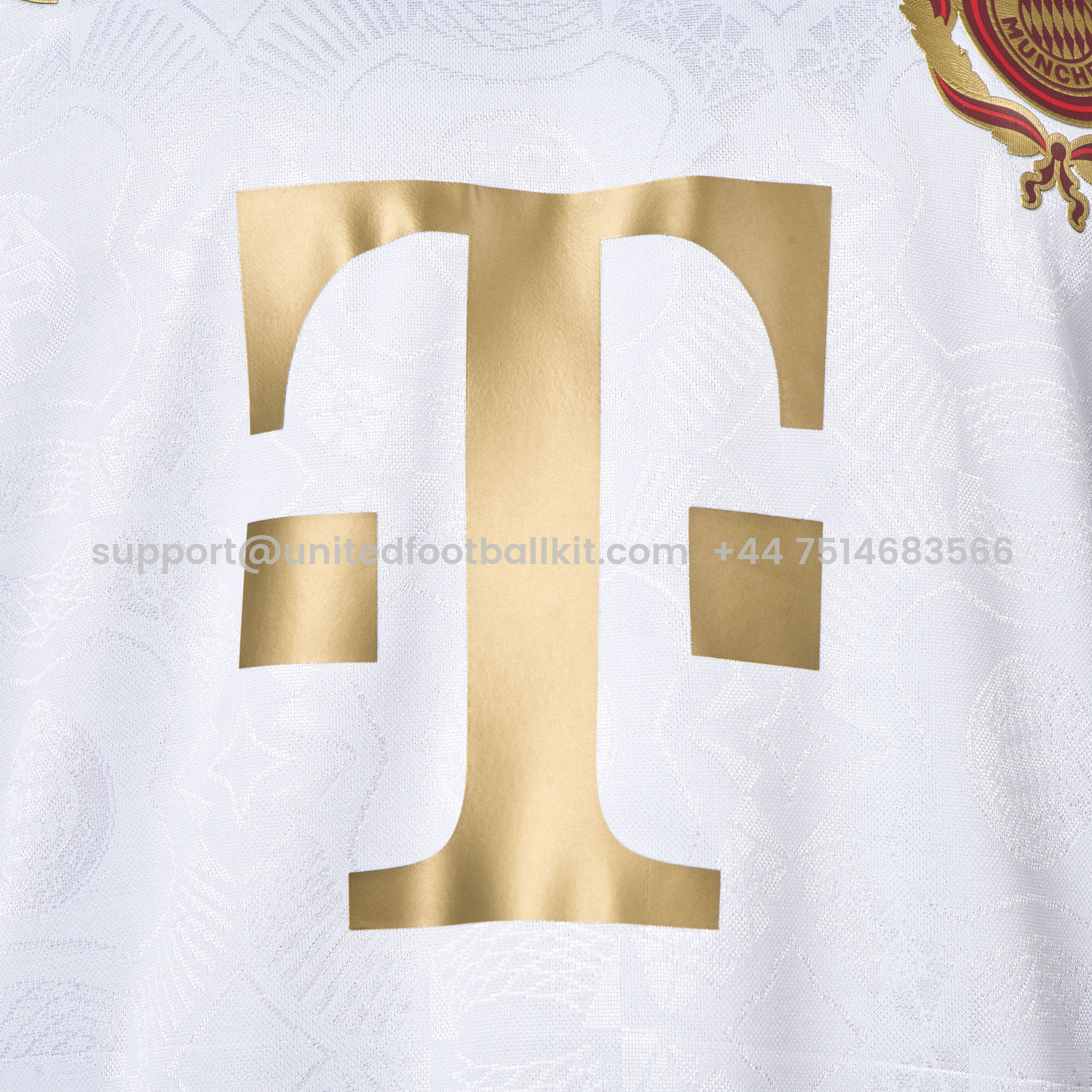 Unitedfootballkit.com | Bayern Munich 2025 White 125th Anniversary Jersey - Player Version -Customize Name, Number and Patch | Worldwide Shipping