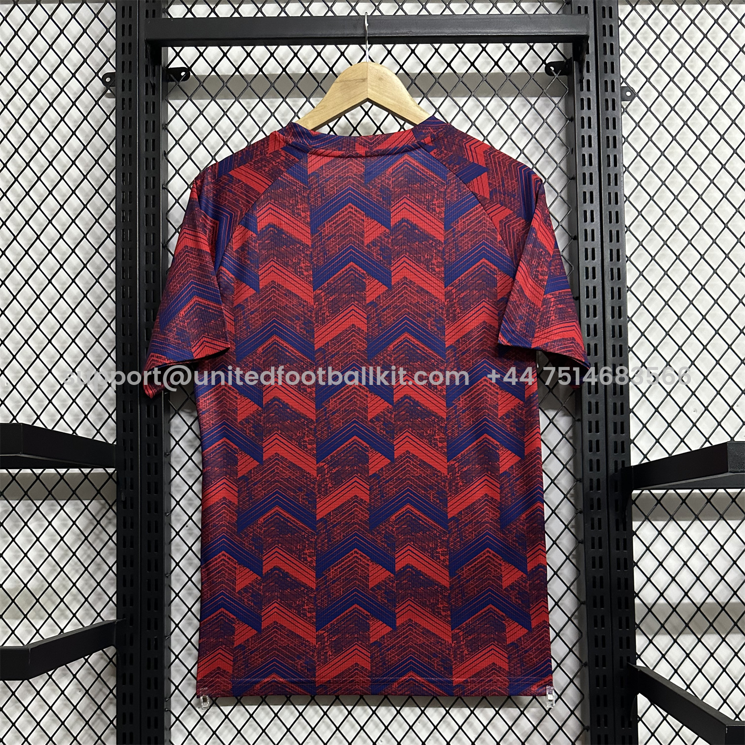 Unitedfootballkit.com | RB Leipzig 25-26 Pre-Match Red Blue Training Jersey - Fans Version -Customize Name, Number and Patch | Worldwide Shipping