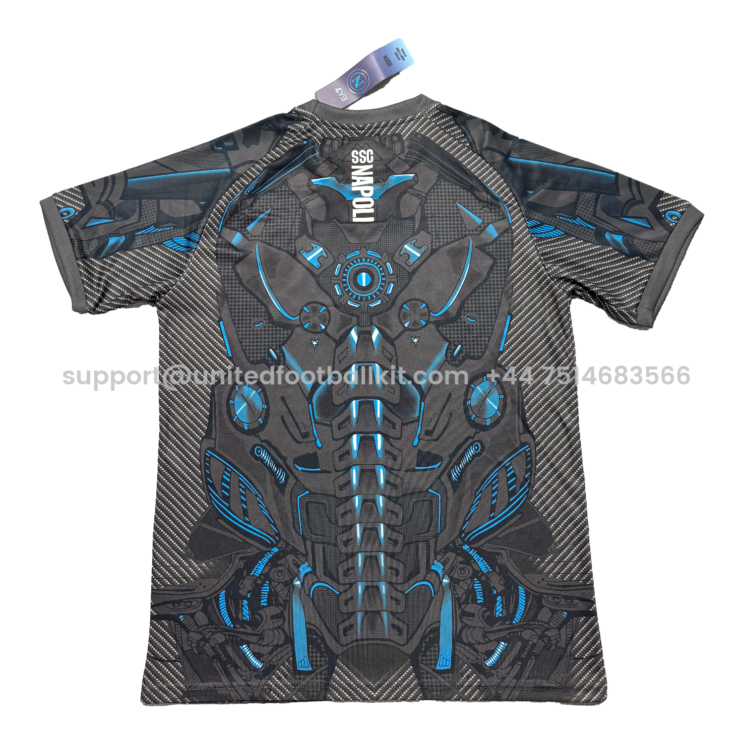 Unitedfootballkit.com | Napoli 25-26 Black Mecha Training Jersey - Fans Version -Customize Name, Number and Patch | Worldwide Shipping