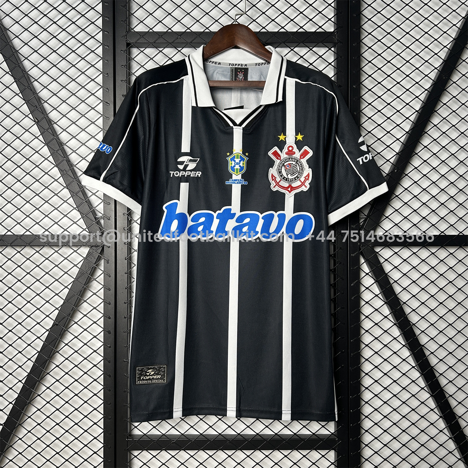 Unitedfootballkit.com | Retro Corinthians 1999-00 Away Jersey -Customize Name, Number and Patch | Worldwide Shipping
