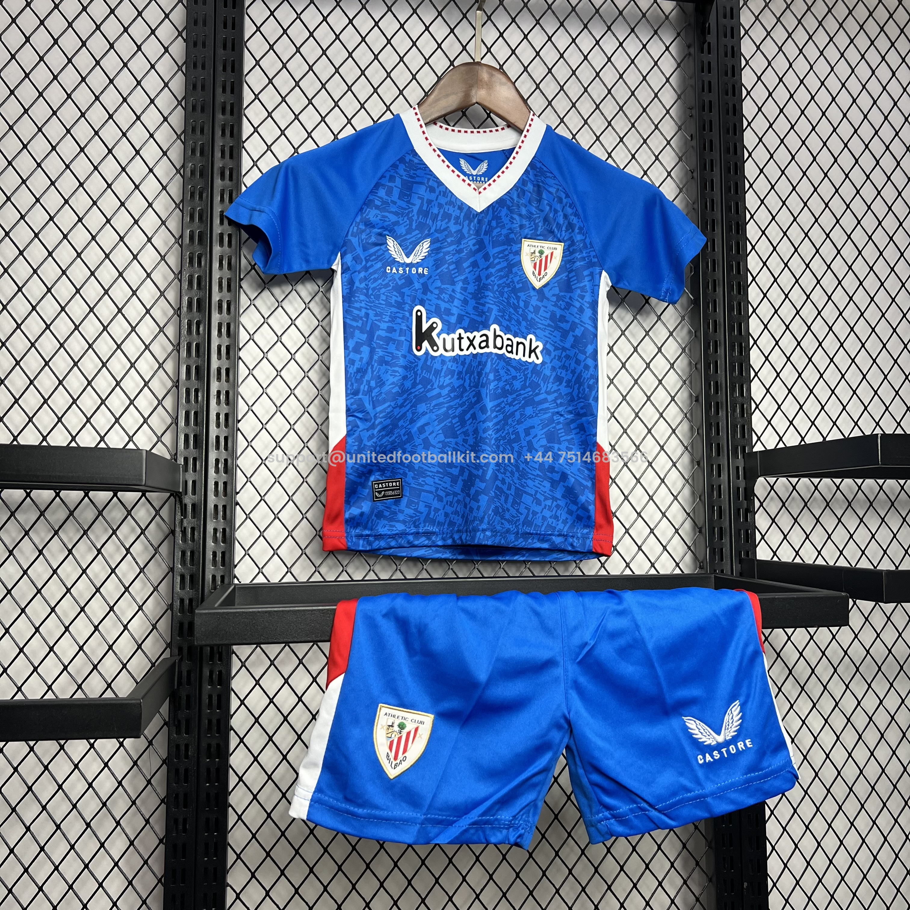 Unitedfootballkit.com | Athletic Bilbao 24-25 Away Kids Kit -Customize Name, Number and Patch | Worldwide Shipping