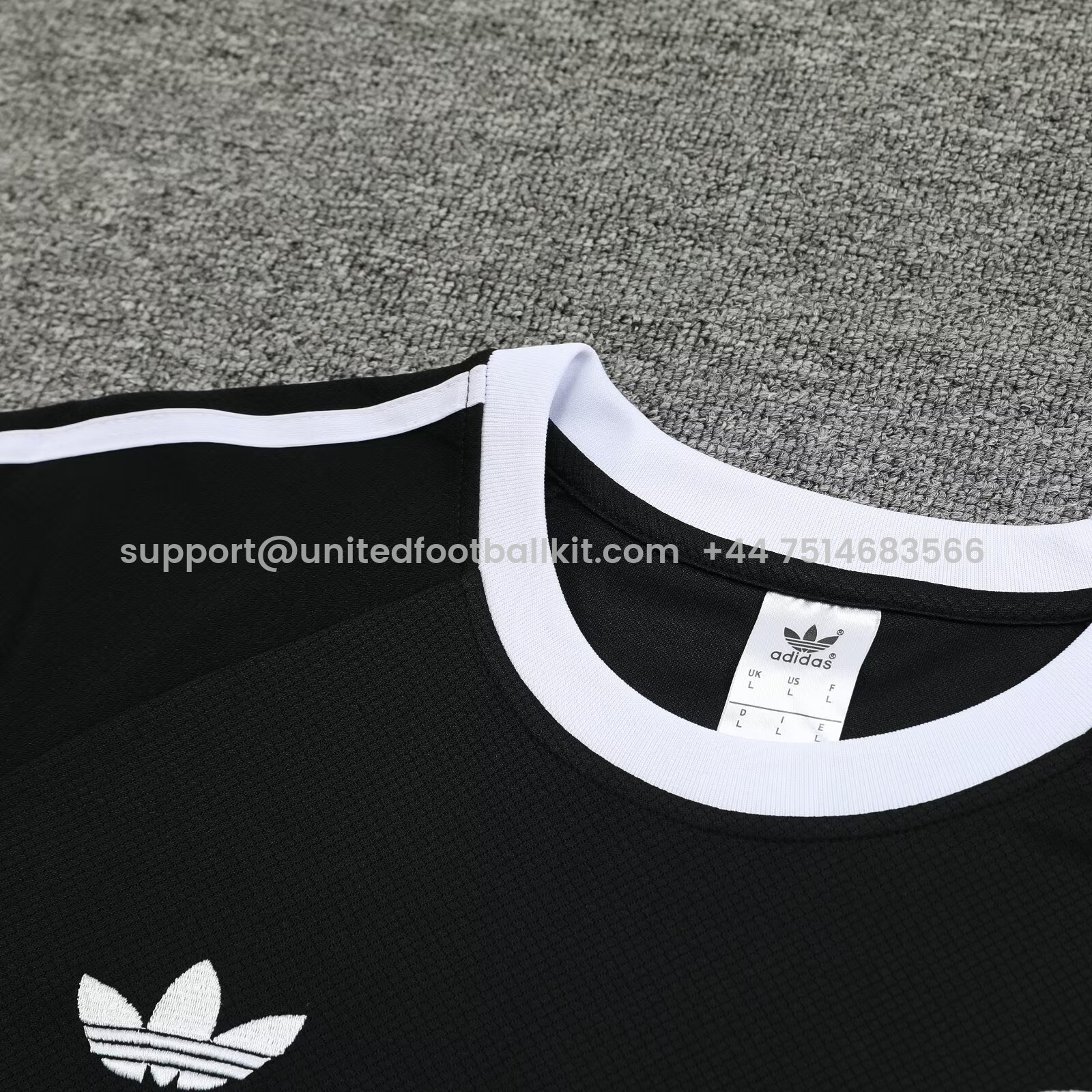 Unitedfootballkit.com | Germany 2024 Originals 3-Stripes Short-Sleeve Training Set - Black -Customize Name, Number and Patch | Worldwide Shipping