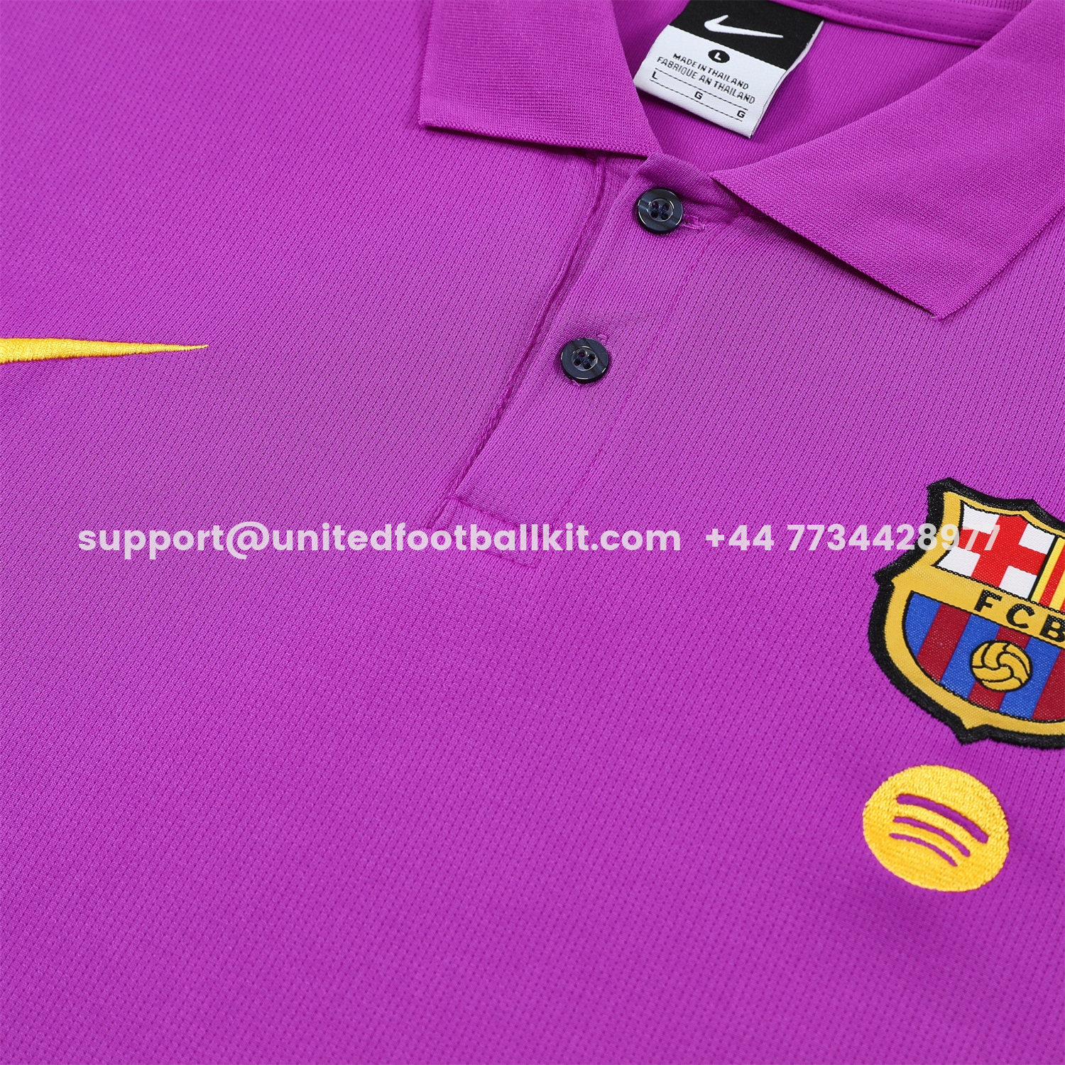 Unitedfootballkit.com | Barcelona 25-26 POLO Short-Sleeve Training Set - Purple Top and Dark Blue Pants -Customize Name, Number and Patch | Worldwide Shipping