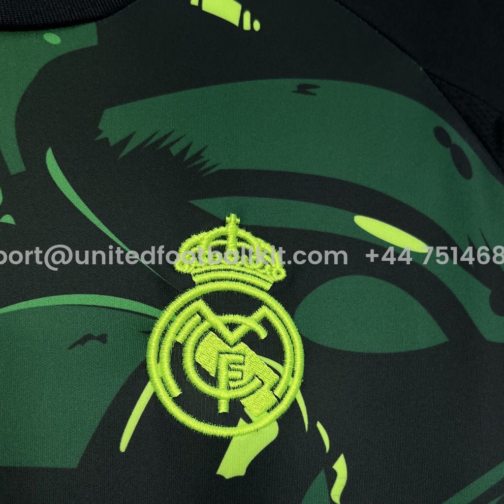 Unitedfootballkit.com | Real Madrid 24-25 Black and Green Turtle Jersey - Fans Version -Customize Name, Number and Patch | Worldwide Shipping