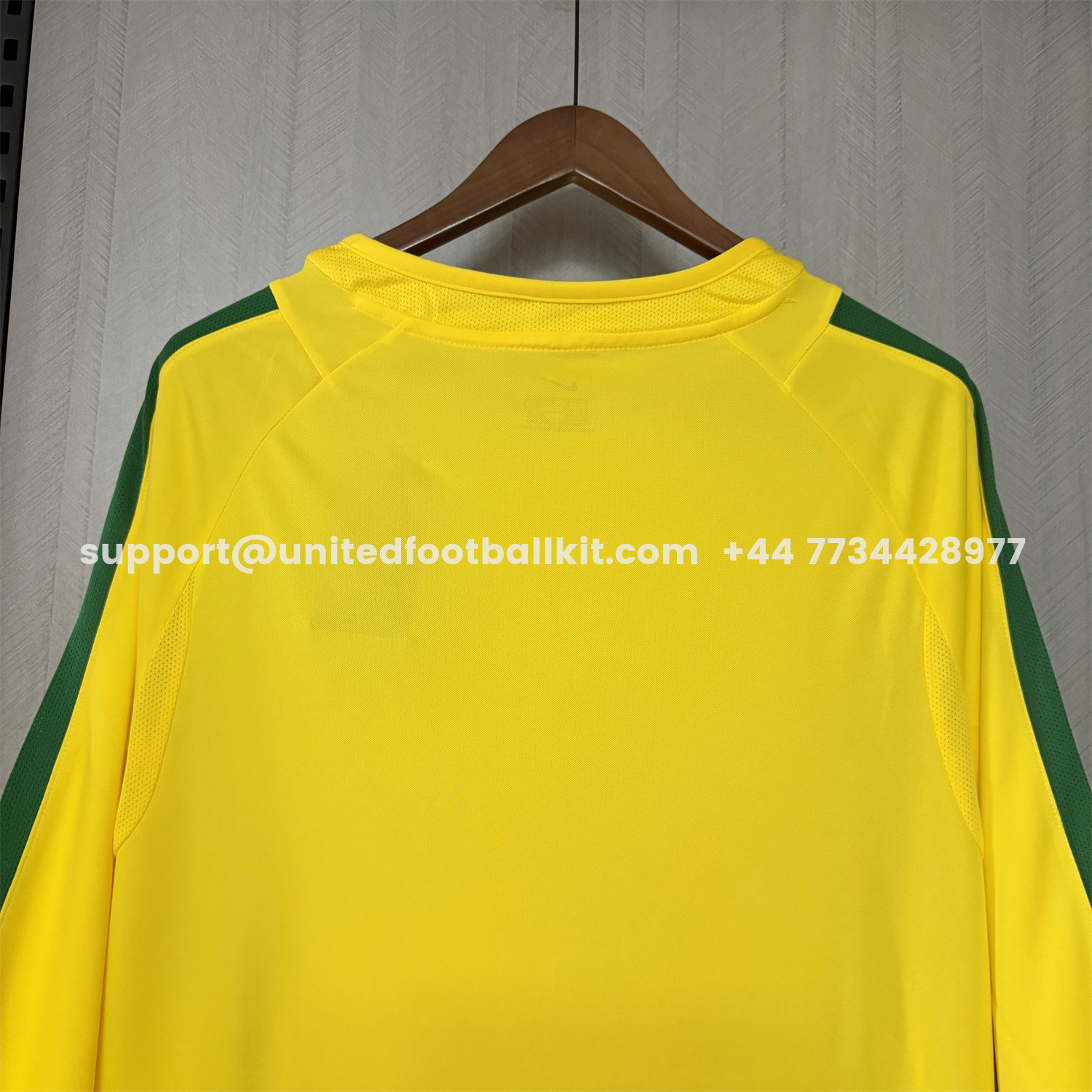 Unitedfootballkit.com | Retro Brazil 2002 Home Long Sleeves Jersey -Customize Name, Number and Patch | Worldwide Shipping