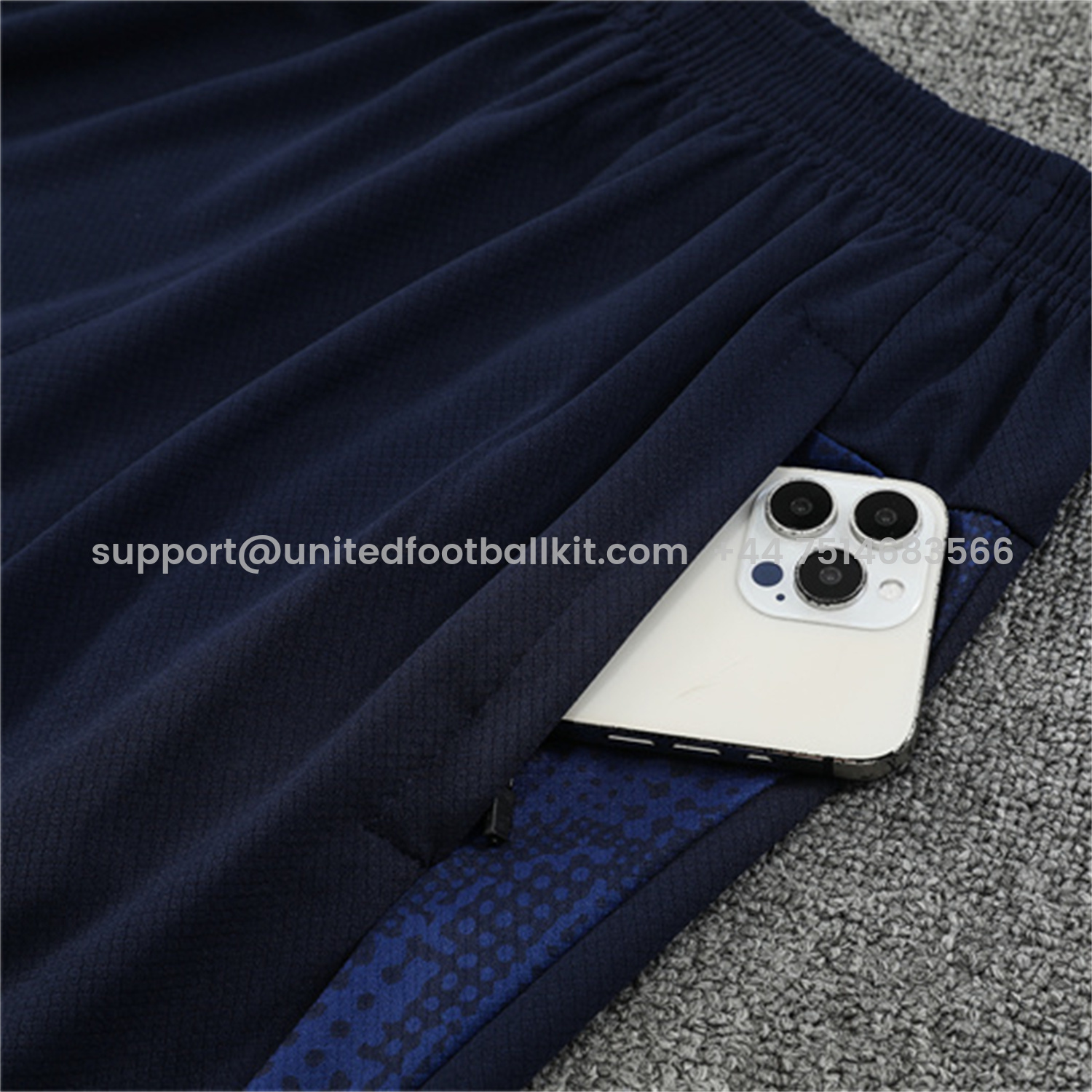 Unitedfootballkit.com | Marseille 25-26 Kids Short-Sleeve Training Set - Royal Blue Top & Royal Blue Shorts -Customize Name, Number and Patch | Worldwide Shipping