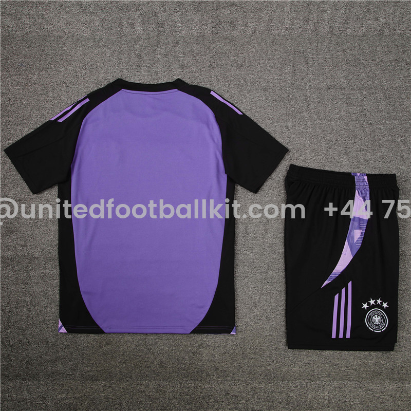 Unitedfootballkit.com | Germany 2024 Short-Sleeve Training Set - Purple -Customize Name, Number and Patch | Worldwide Shipping