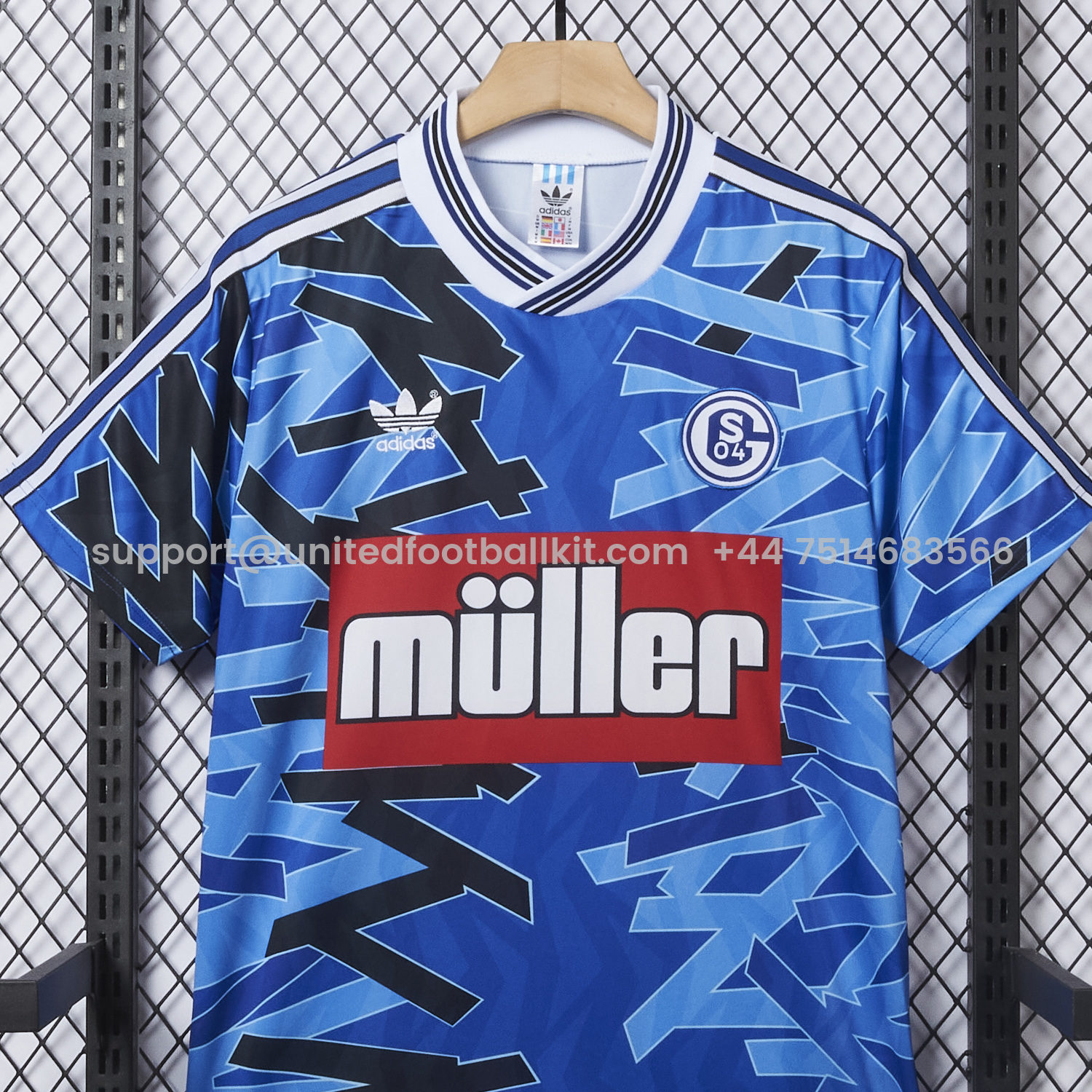 Unitedfootballkit.com | Retro Schalke 04 1993-94 Home Jersey -Customize Name, Number and Patch | Worldwide Shipping