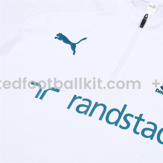 Unitedfootballkit.com | Marseille 24-25 Long Sleeve Training Set - White -Customize Name, Number and Patch | Worldwide Shipping