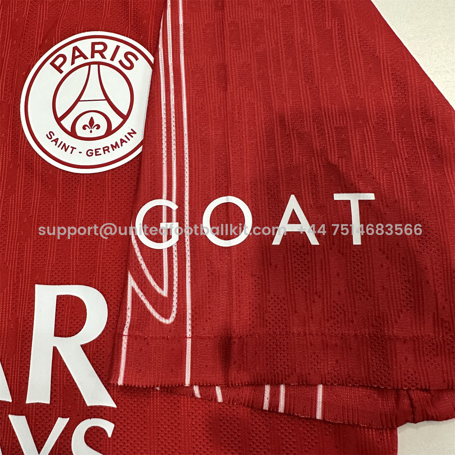 Unitedfootballkit.com | Paris Saint-Germain PSG X JD 24-25 Red Special Edition Jersey - Player Version -Customize Name, Number and Patch | Worldwide Shipping