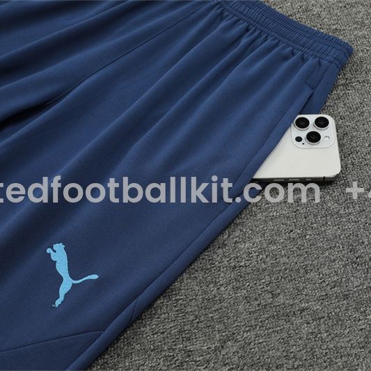 Unitedfootballkit.com | Manchester City 24-25 Long Sleeve Training Set - Deep Blue -Customize Name, Number and Patch | Worldwide Shipping