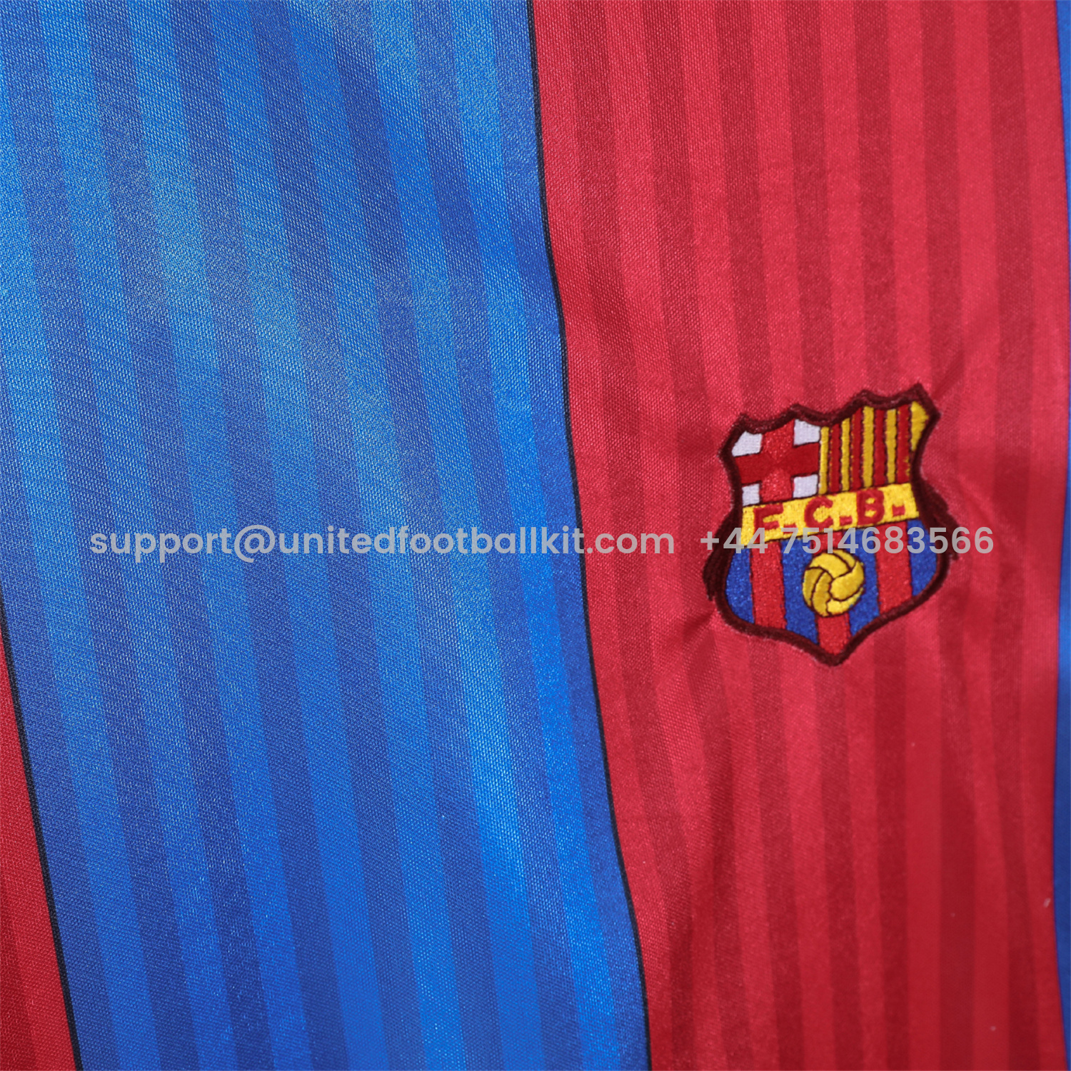 Unitedfootballkit.com | Retro Barcelona 1989-92 Home Jersey -Customize Name, Number and Patch | Worldwide Shipping