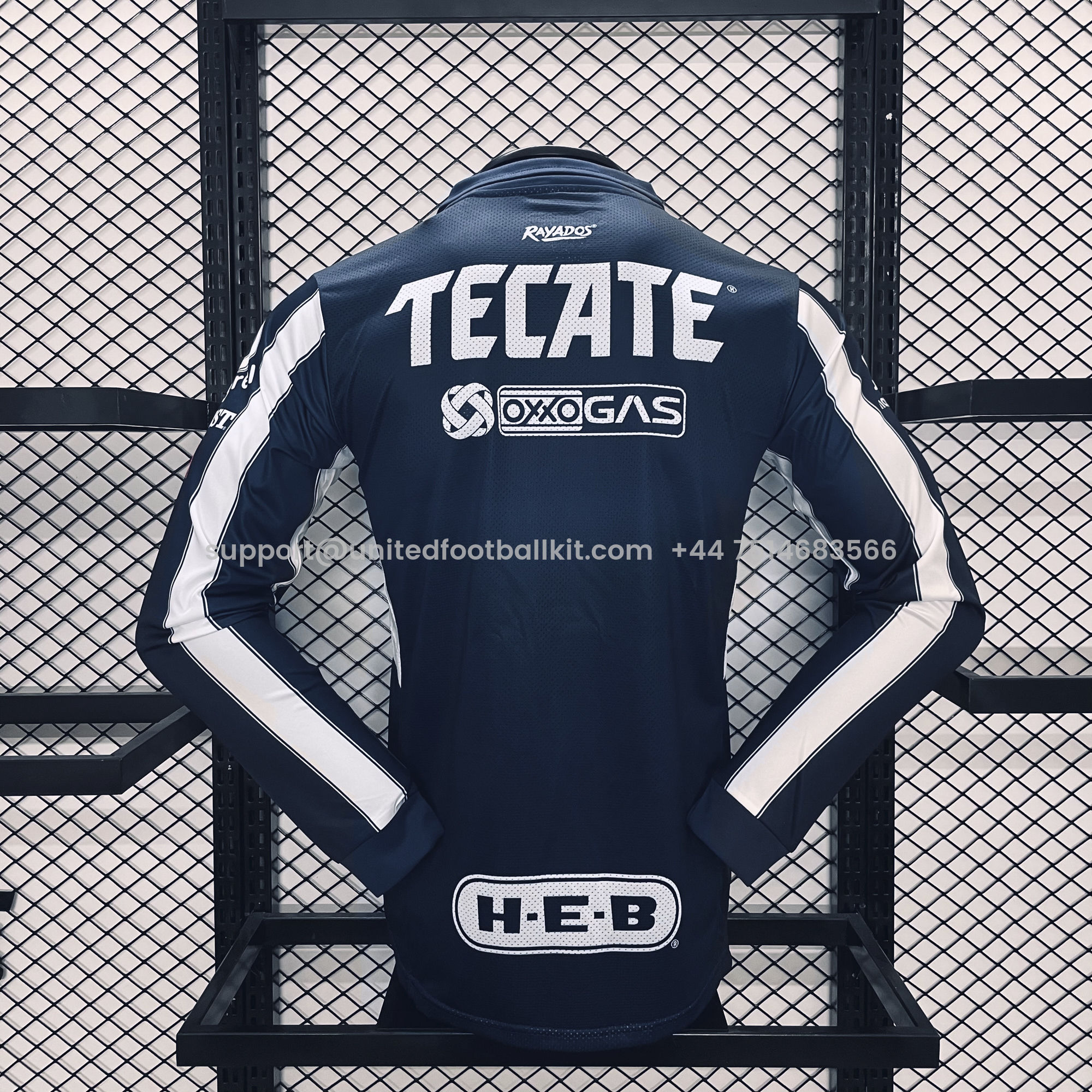 Unitedfootballkit.com | Rayados Monterrey 24-25 Home Long Sleeves Jersey - Player Version -Customize Name, Number and Patch | Worldwide Shipping