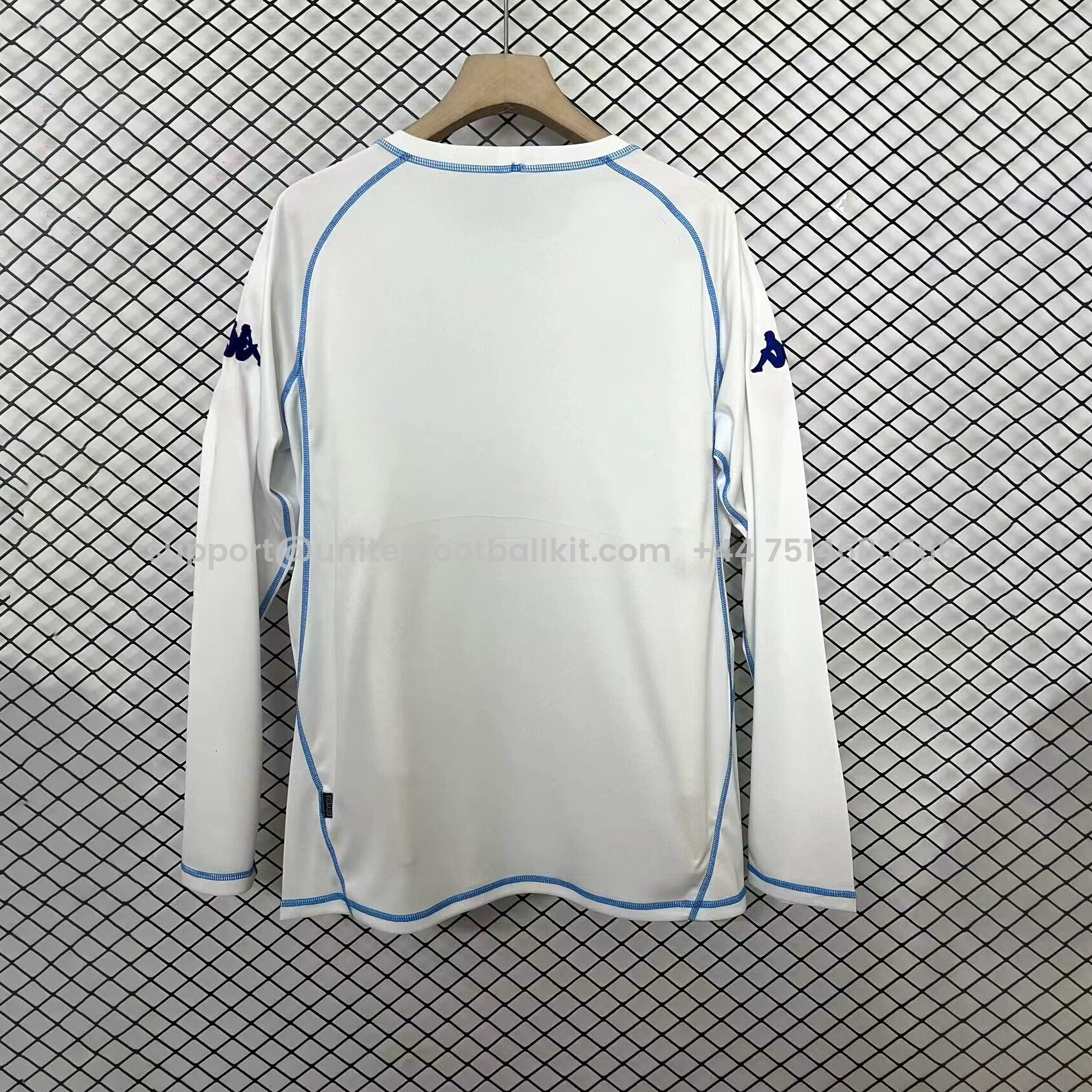 Unitedfootballkit.com | Retro AJ Auxerre 2003-04 Home Long Sleeves Jersey -Customize Name, Number and Patch | Worldwide Shipping