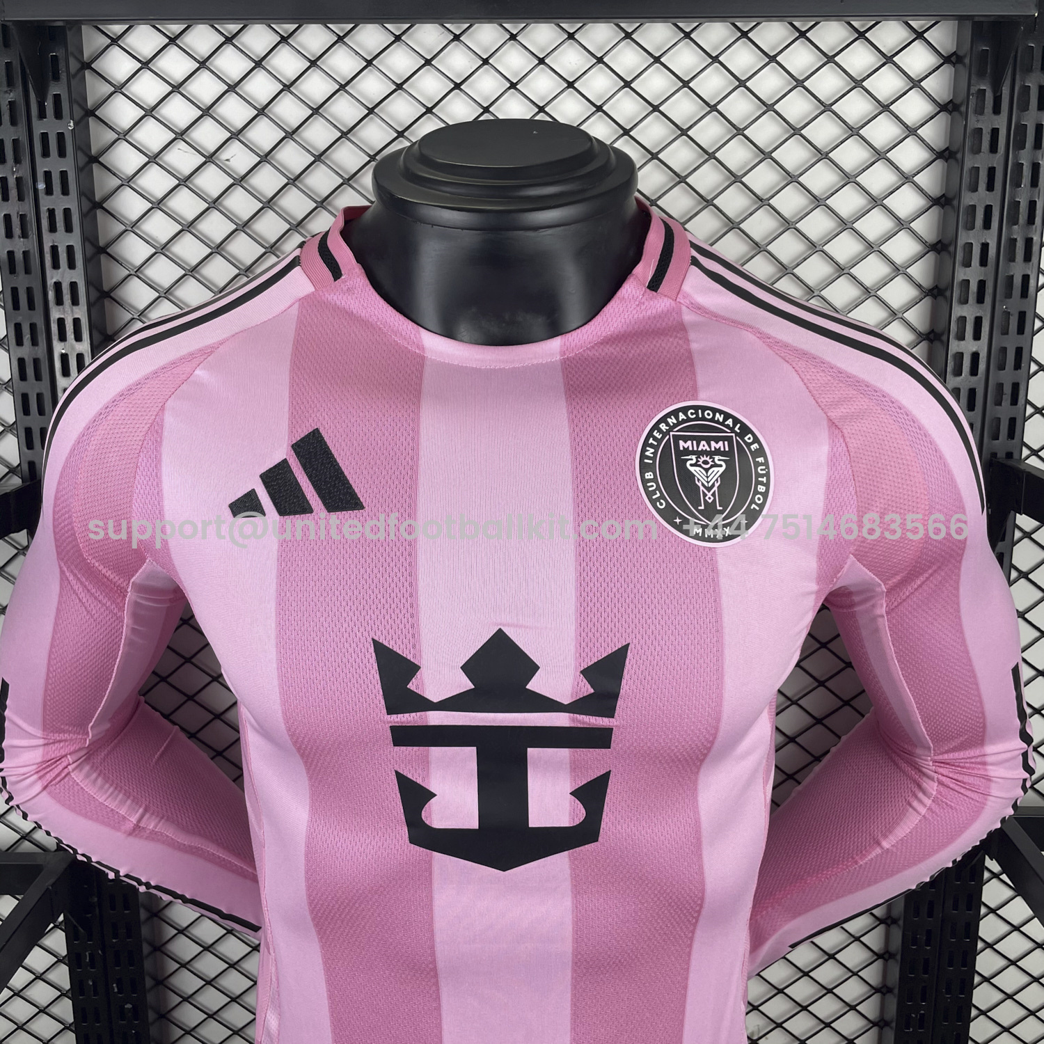 Unitedfootballkit.com | INT M.A.M 2025-26 Home Long Sleeves Jersey - Player Version -Customize Name, Number and Patch | Worldwide Shipping