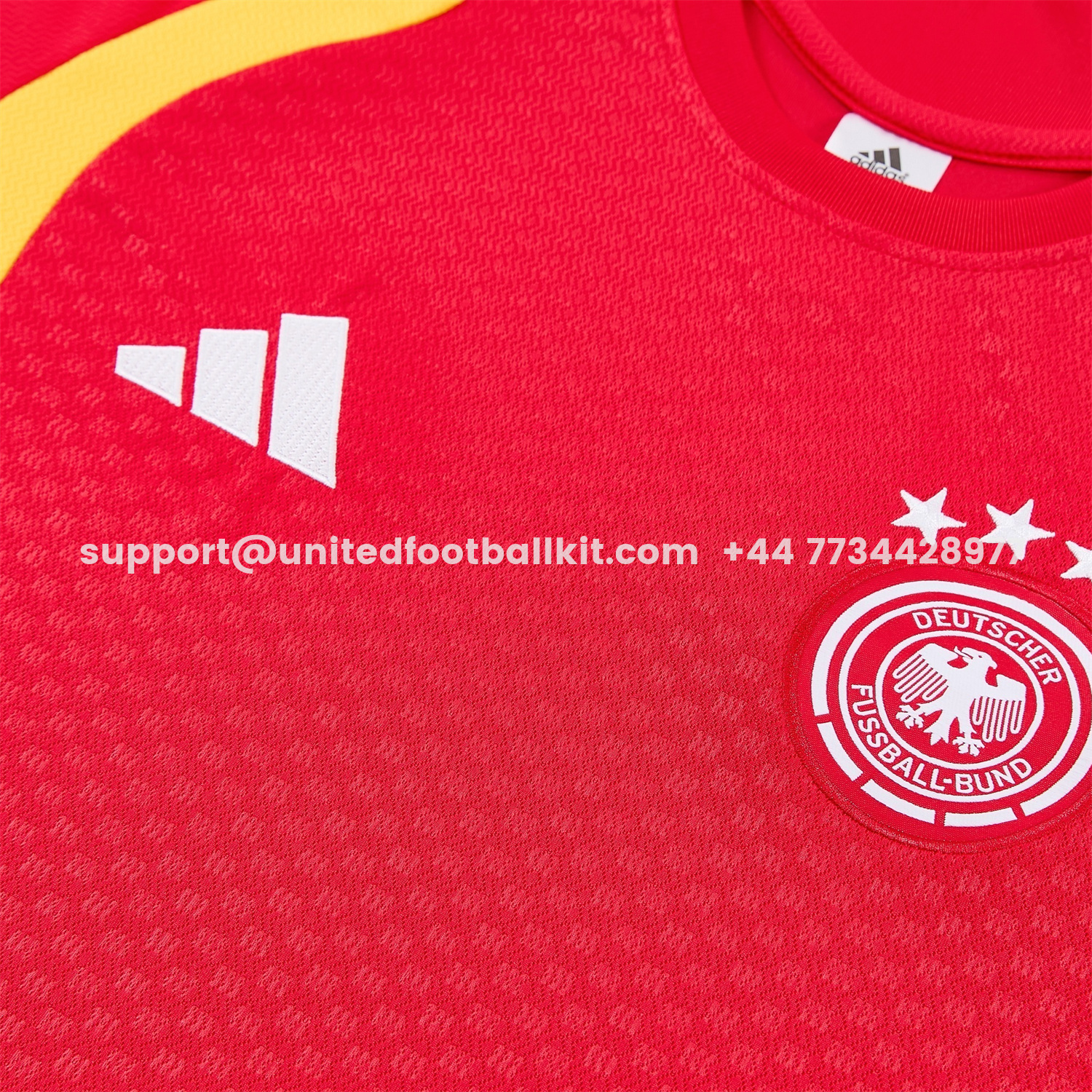 Unitedfootballkit.com | Germany 2026 Short-Sleeve Training Set - Red Top and Black Shorts -Customize Name, Number and Patch | Worldwide Shipping