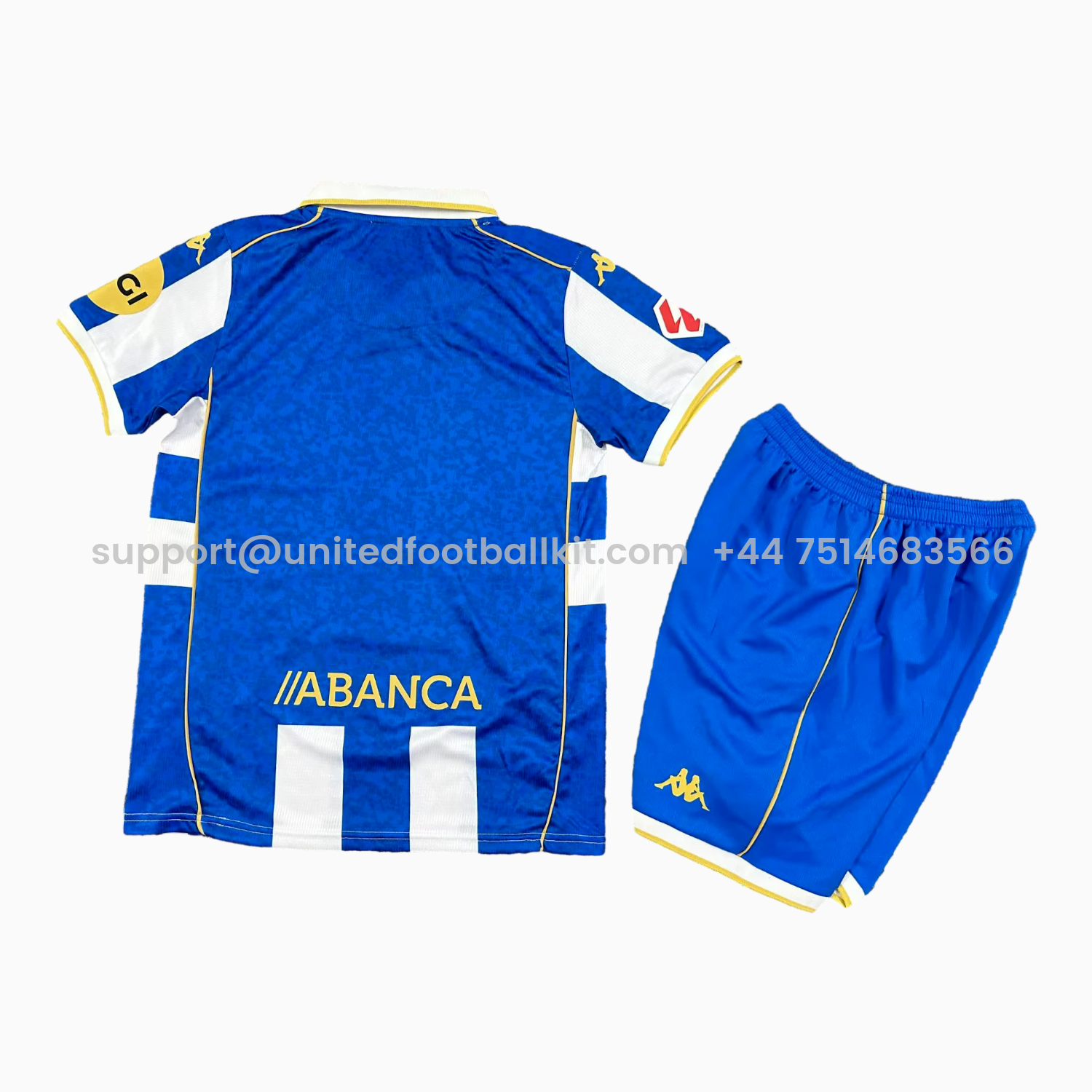 Unitedfootballkit.com | Deportivo de La Coruña 25-26 Home Kids Kit -Customize Name, Number and Patch | Worldwide Shipping