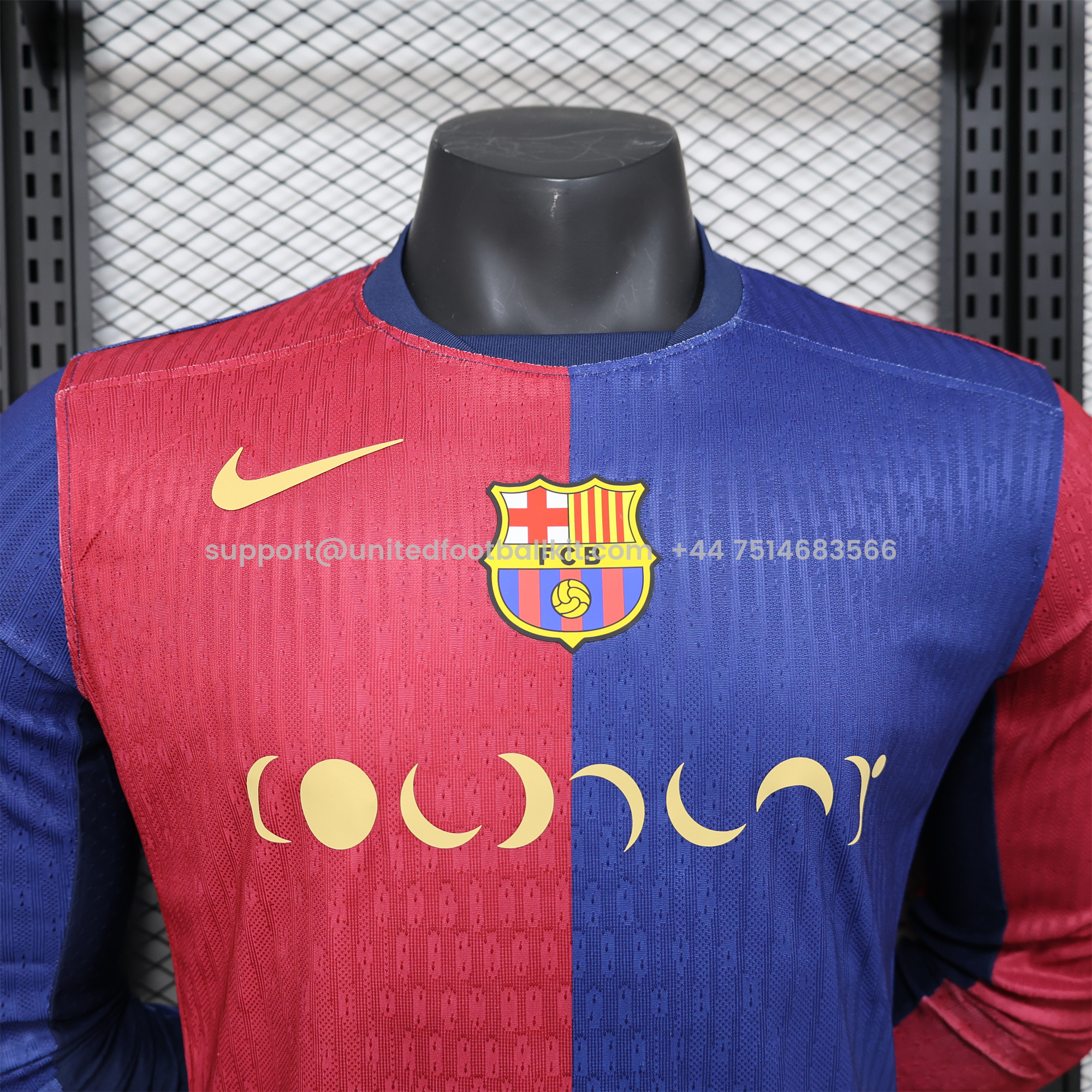 Unitedfootballkit.com | Barcelona X Coldplay 24-25 Home Co-Branded Long Sleeve Jersey - Player Version -Customize Name, Number and Patch | Worldwide Shipping