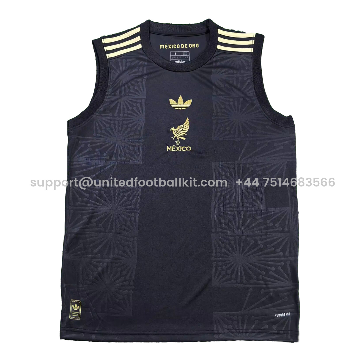 Unitedfootballkit.com | Mexico 2025 Gold Cup Black Special Edition Vest -Customize Name, Number and Patch | Worldwide Shipping