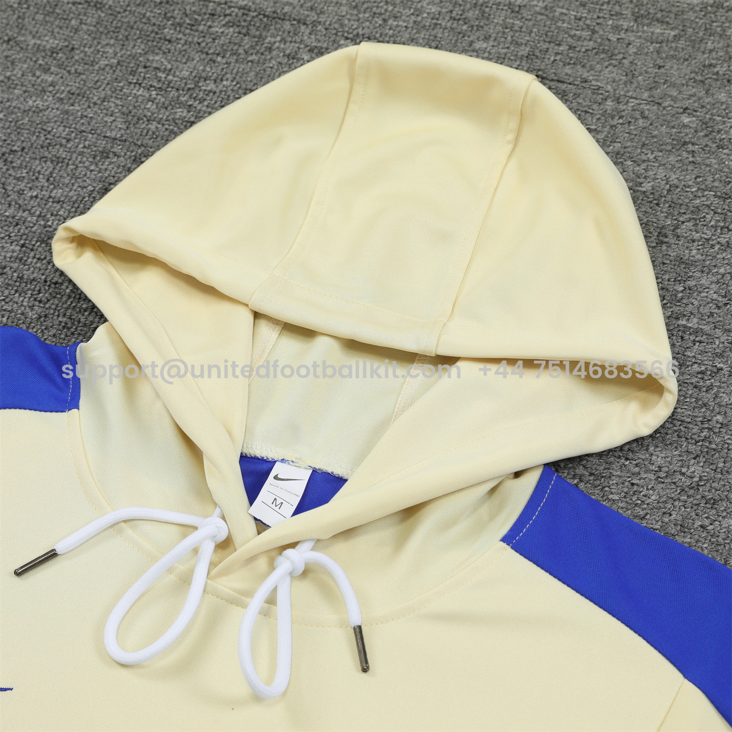 Unitedfootballkit.com | Inter Milan 24-25 Training Hoodie Set - Yellow Hoodie and Blue - Gray Pants -Customize Name, Number and Patch | Worldwide Shipping