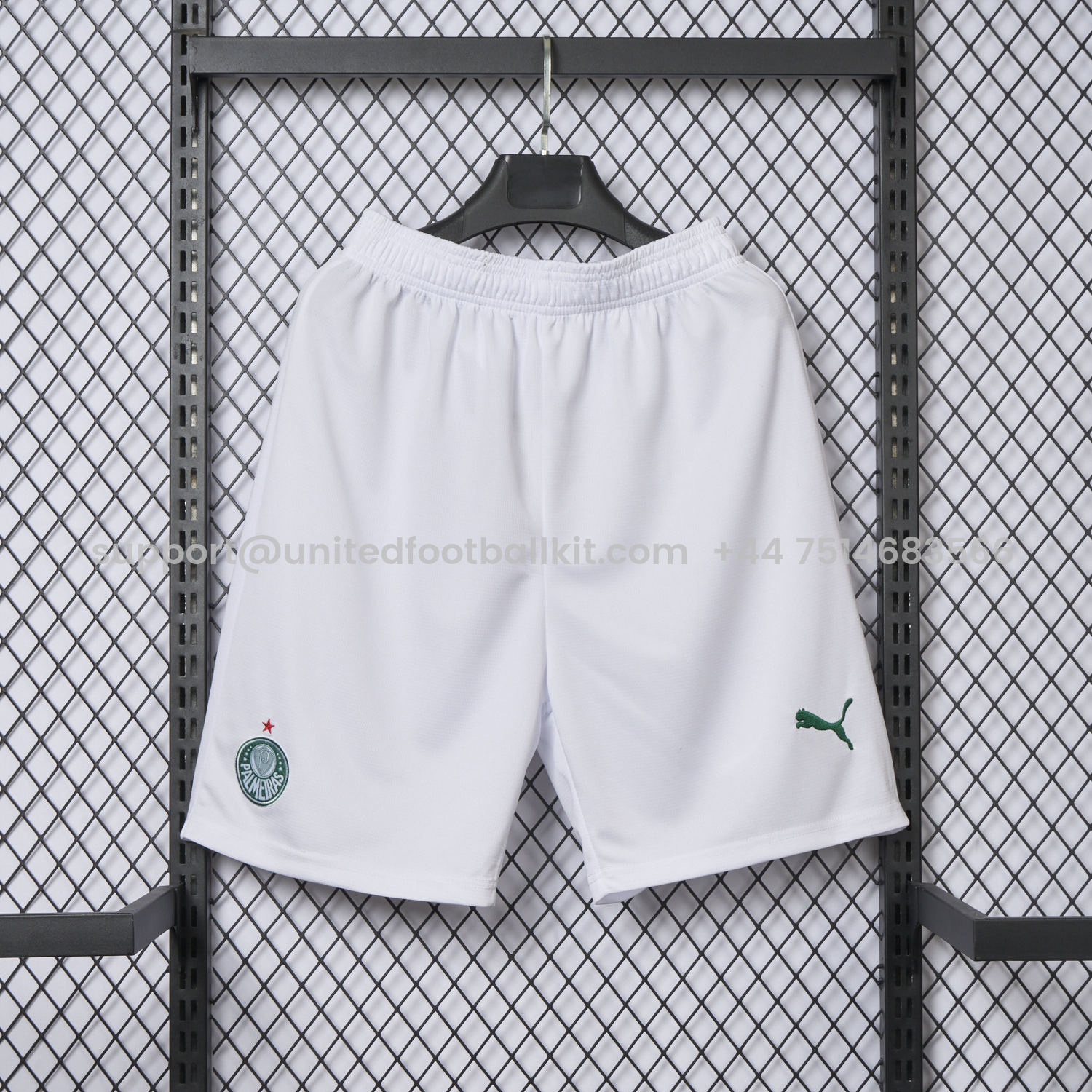 Unitedfootballkit.com | Palmeiras 25-26 White Home Shorts - Fans Version -Customize Name, Number and Patch | Worldwide Shipping