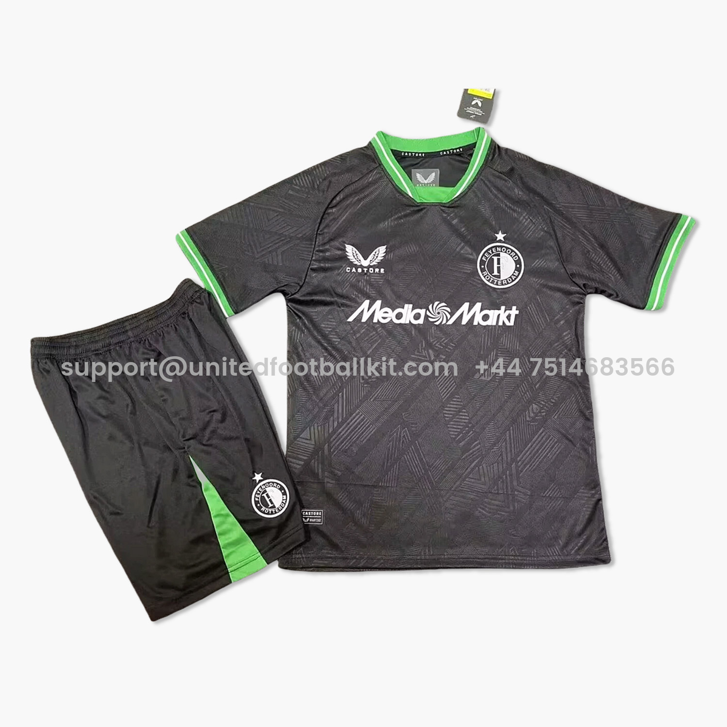 Unitedfootballkit.com | Feyenoord 24-25 Away Kids Kit -Customize Name, Number and Patch | Worldwide Shipping