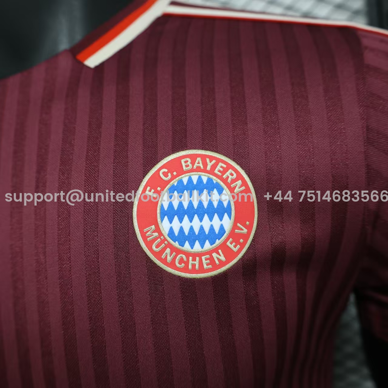 Unitedfootballkit.com | Bayern Munich 2025 Red Icon Retro Jersey - Player Version -Customize Name, Number and Patch | Worldwide Shipping