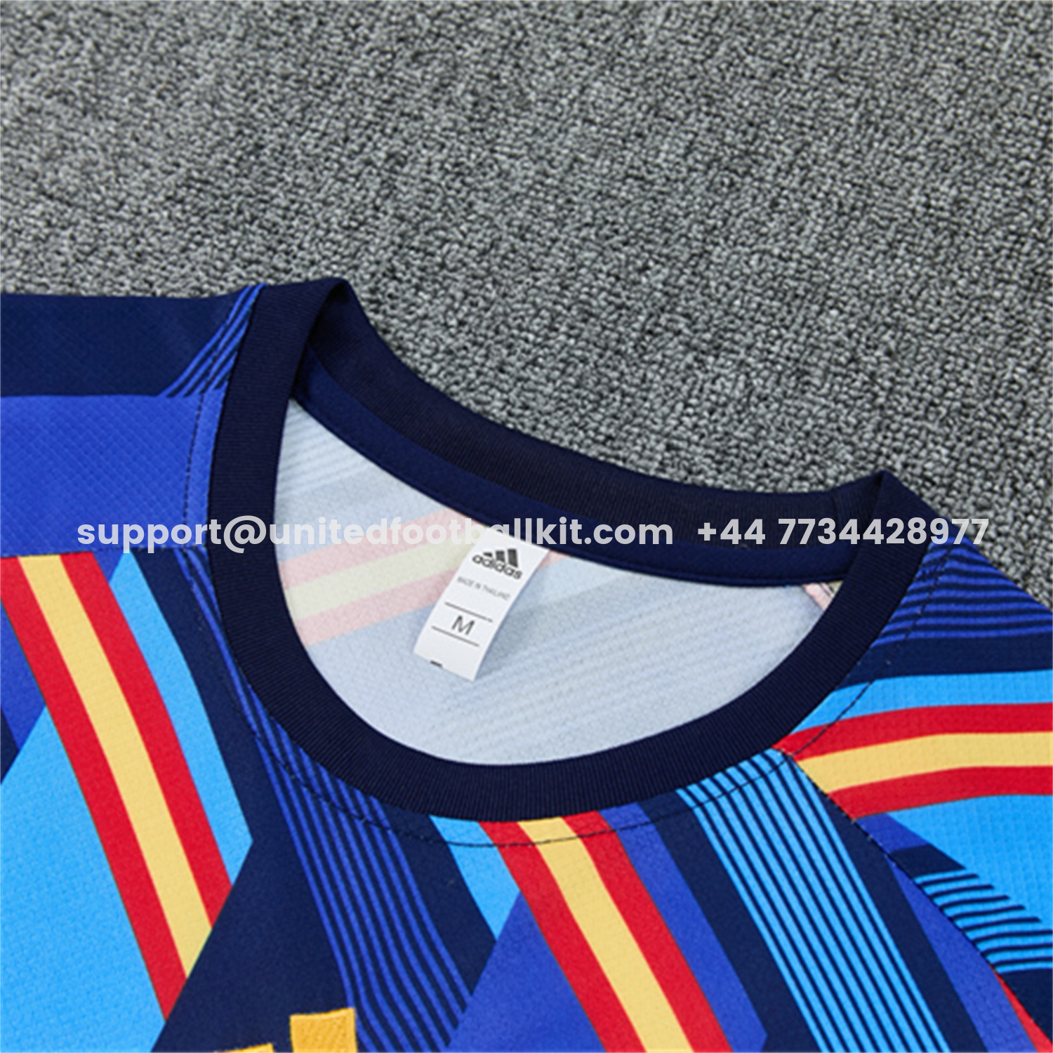 Unitedfootballkit.com | Spain 2026 Kids Short-Sleeve Training Set - Royal Blue And Yellow Top & Royal Blue Shorts -Customize Name, Number and Patch | Worldwide Shipping