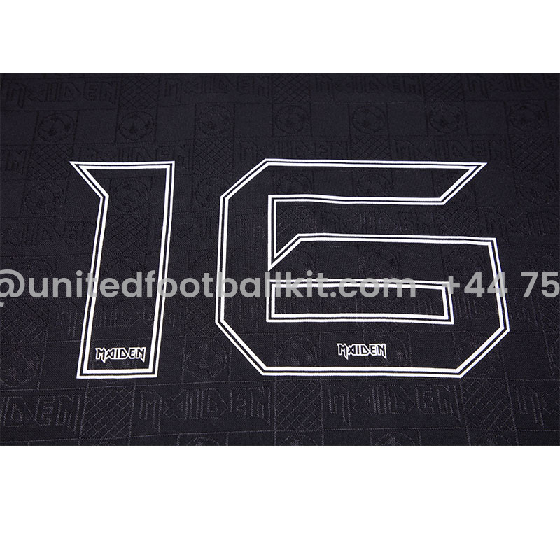 Unitedfootballkit.com | Retro Iron Maiden 2016 Black Jersey -Customize Name, Number and Patch | Worldwide Shipping